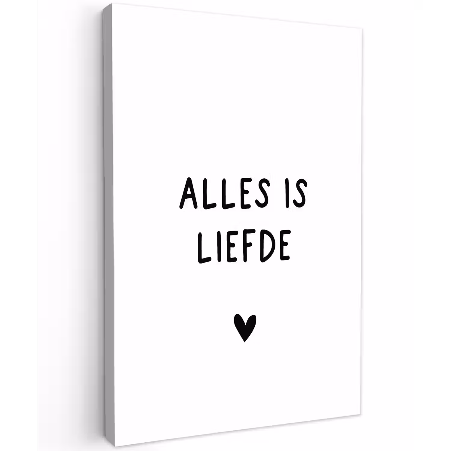 Spreuken - Alles is liefde - Quotes - Bløf Tuinposter op houten frame 2 cm dik klein -3d