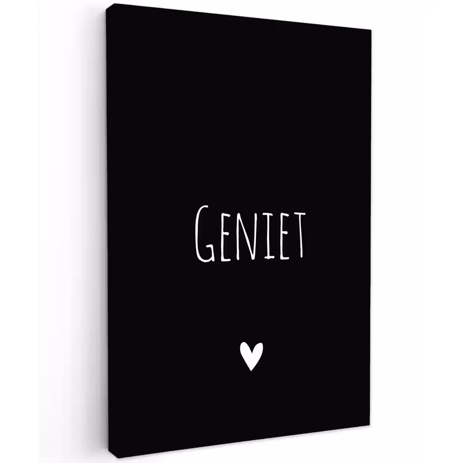 Spreuken - Geniet - Quotes Tuinposter op houten frame 2 cm dik klein -3d