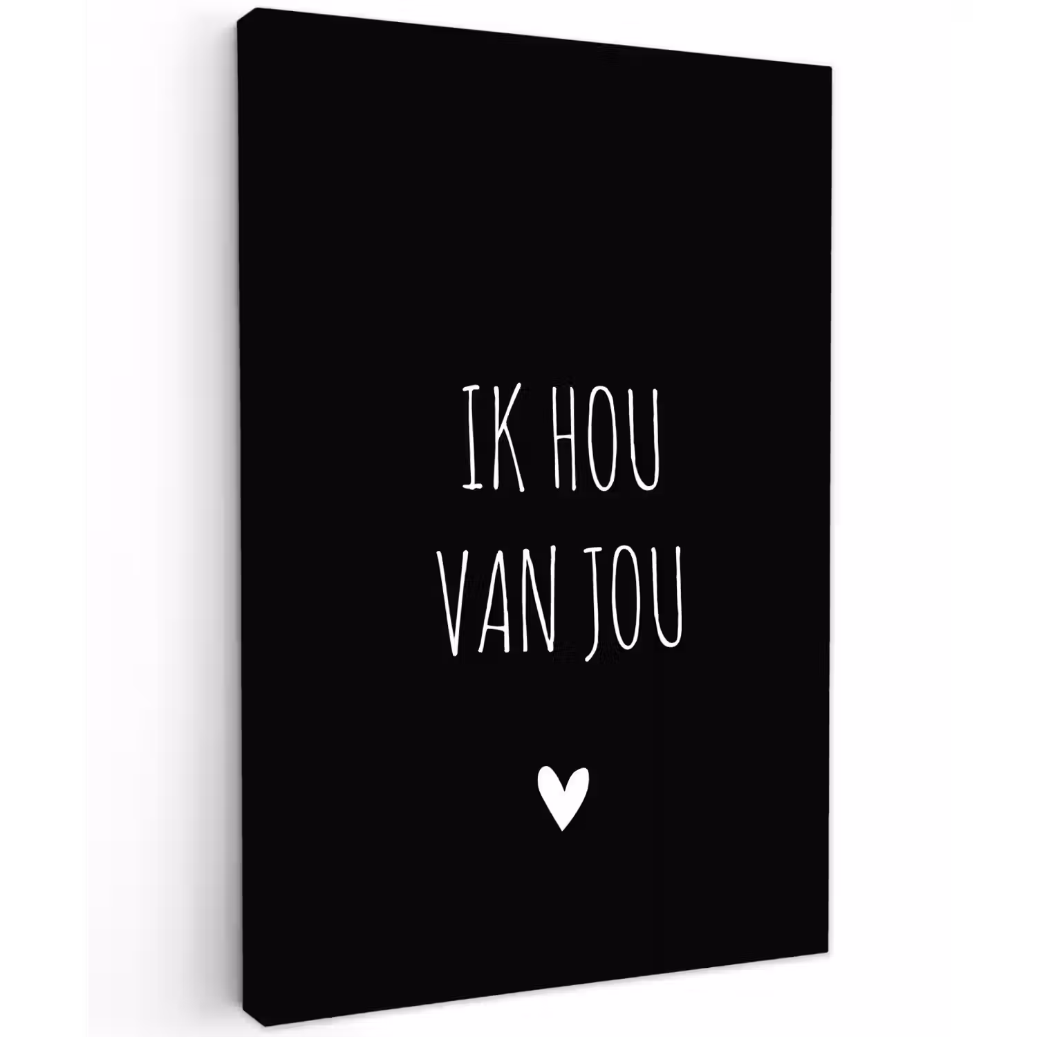 Spreuken - Ik hou van jou - Quotes Tuinposter op houten frame 2 cm dik klein -3d