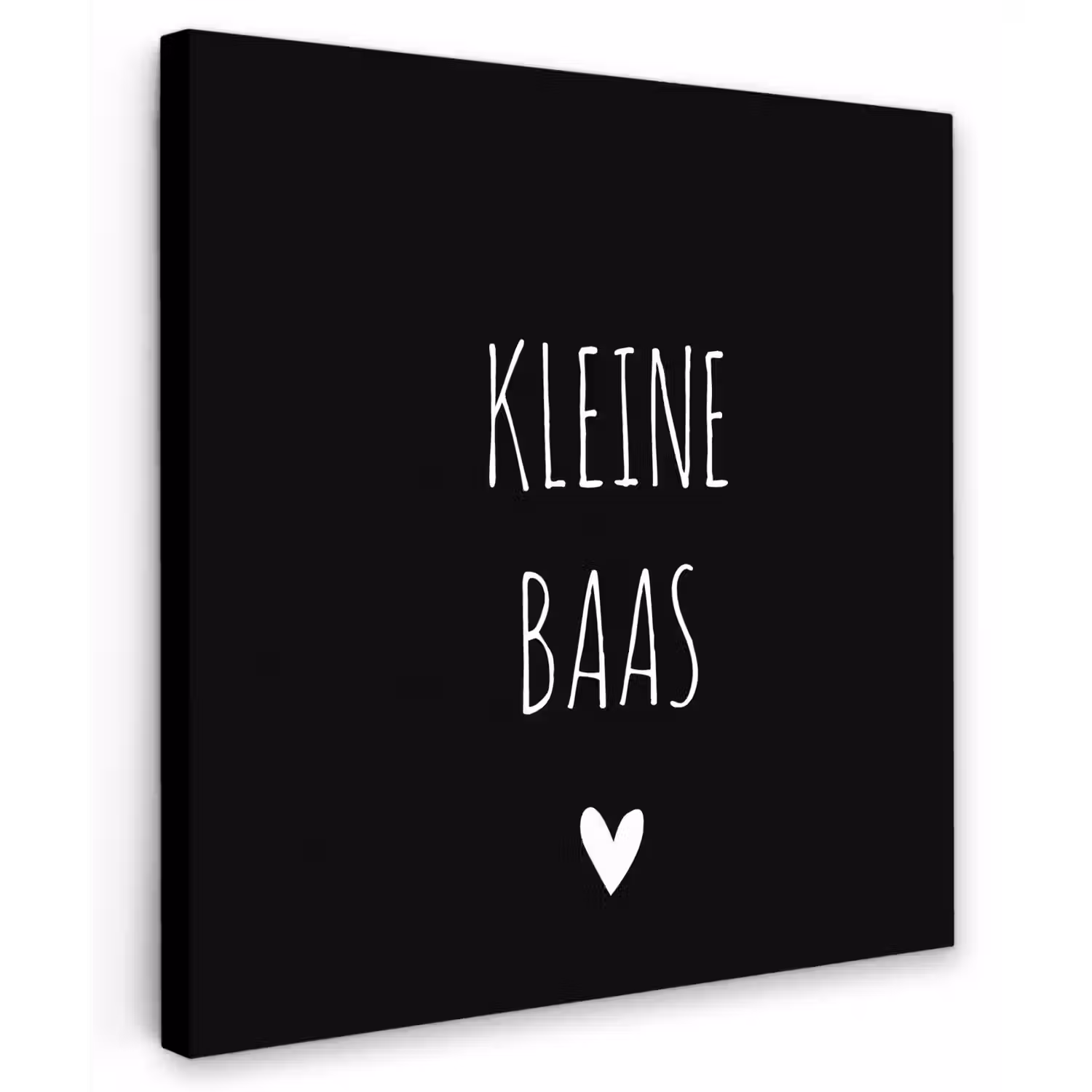 Spreuken - Kleine baas - Quotes Tuinposter op houten frame 2 cm dik middel -3d
