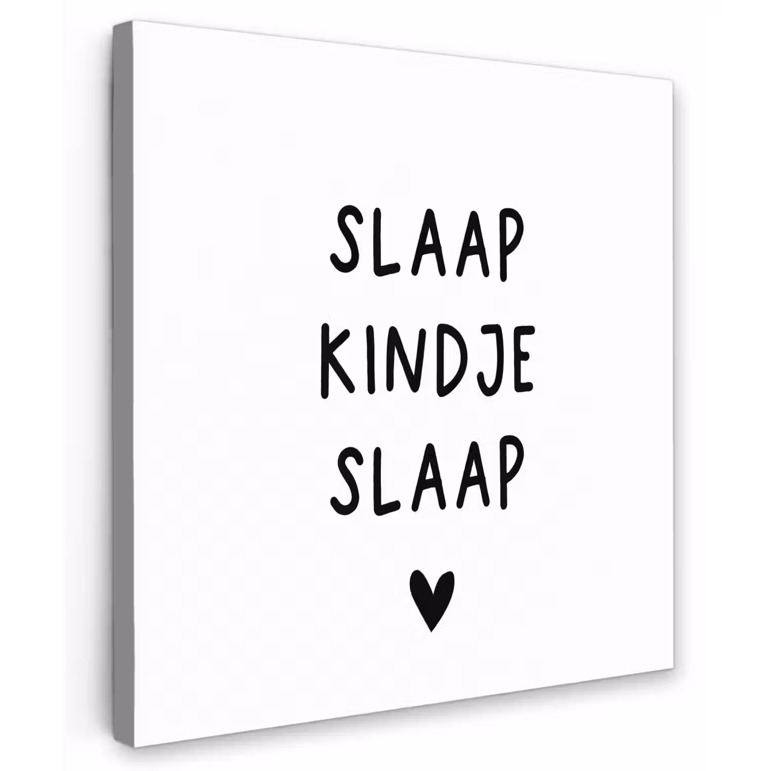 Spreuken - Quotes - Slaap kindje slaap Tuinposter op houten frame 2 cm dik middel -3d