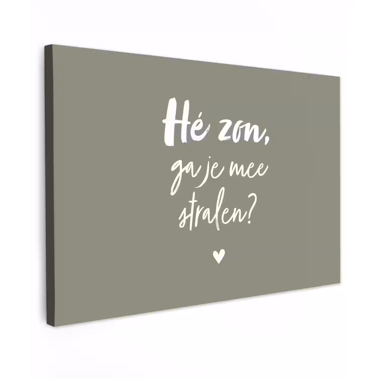 Spreuken - Zomer - Hé zon, ga je mee stralen? - Zon - Tekst Tuinposter op houten frame 2 cm dik klein -3d