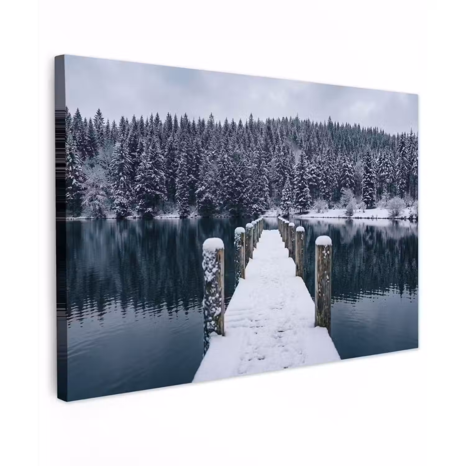 Steiger - Meer - Sneeuw - Bergen - Rustgevend Tuinposter op houten frame 2 cm dik klein -3d