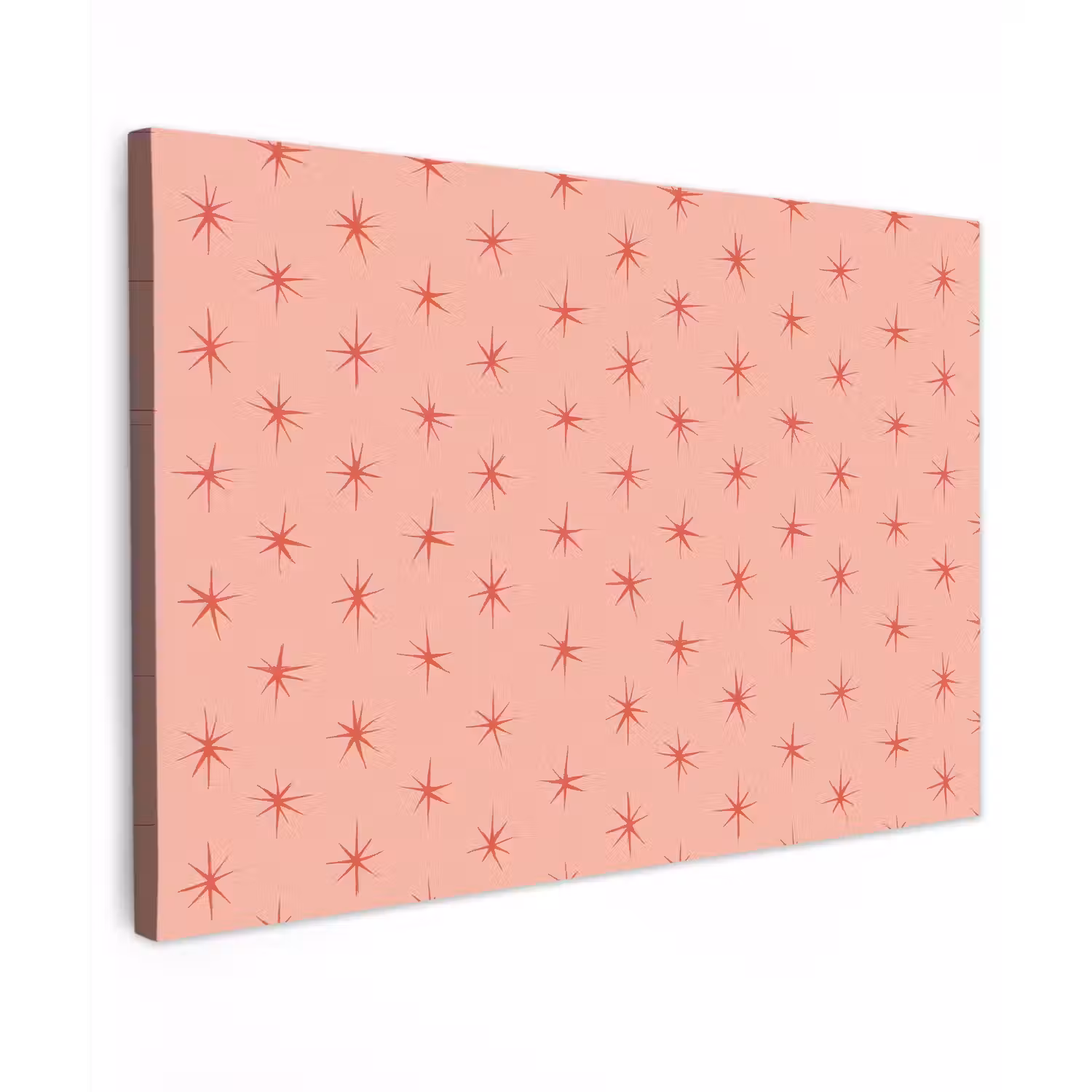 Sterretjes - Patroon - Oranje Tuinposter op houten frame 2 cm dik klein 845 -3d