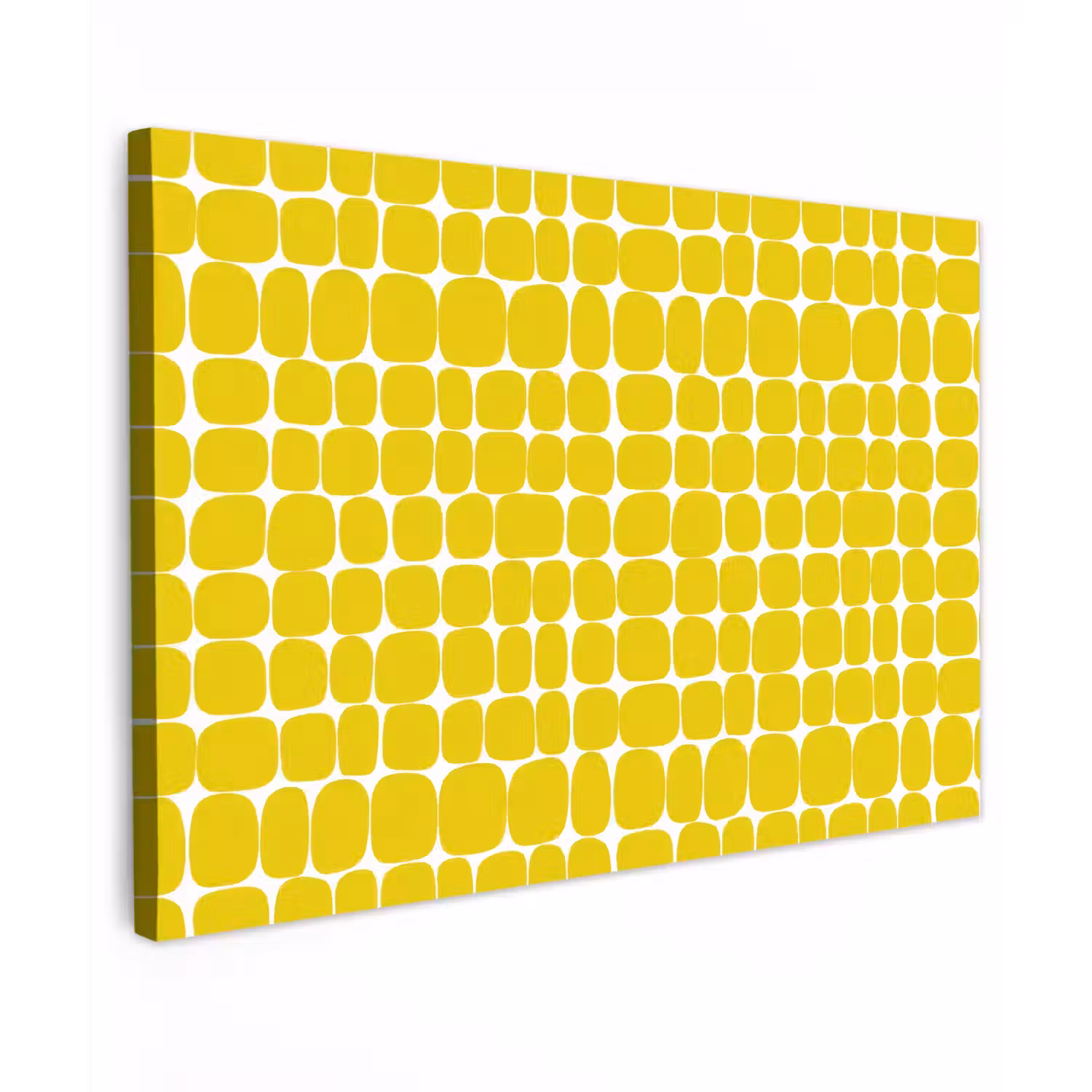 Stippen - Modern - Geel Tuinposter op houten frame 2 cm dik klein 845 -3d