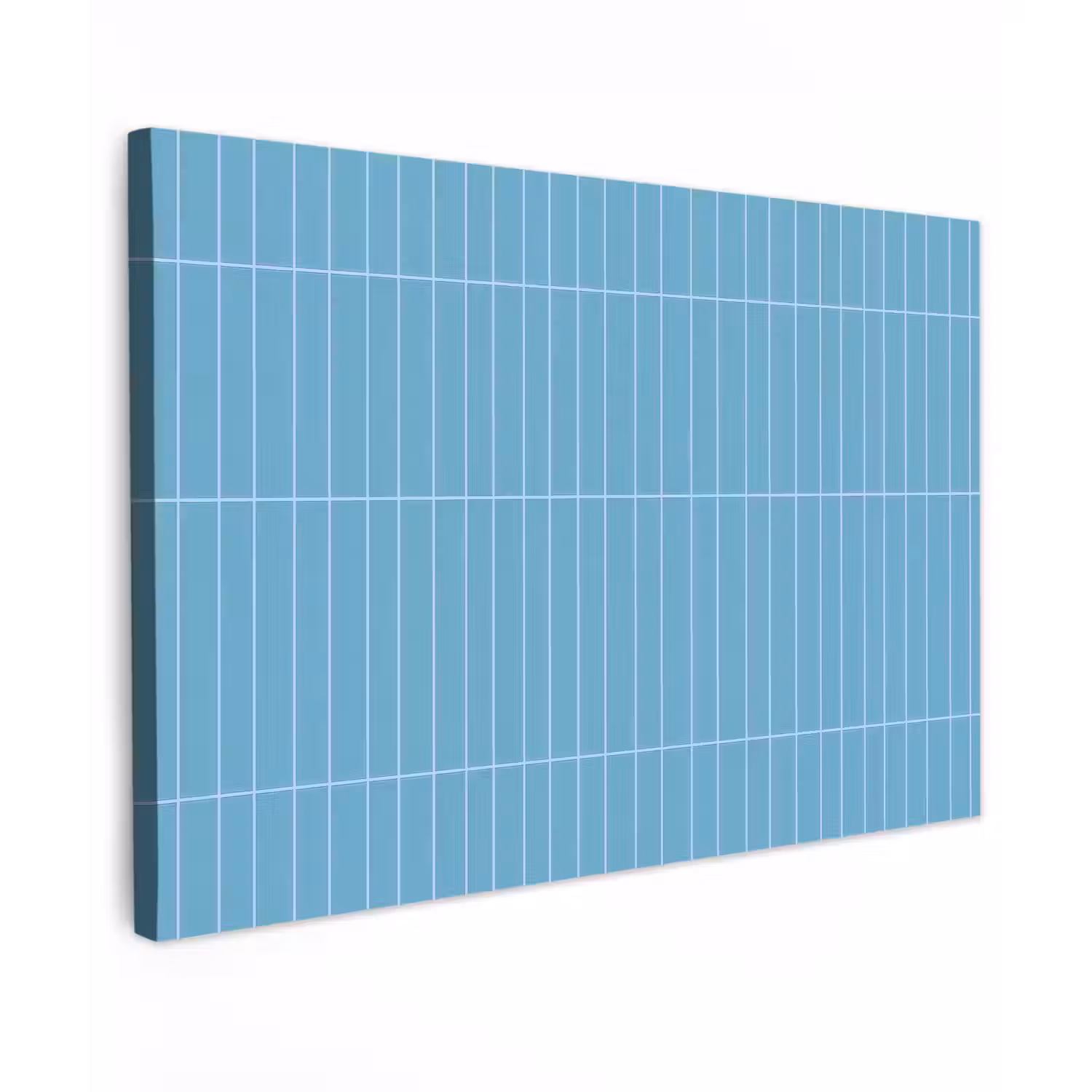 Tegel - Langwerpig - Patroon - Blauw Tuinposter op houten frame 2 cm dik klein 845 -3d