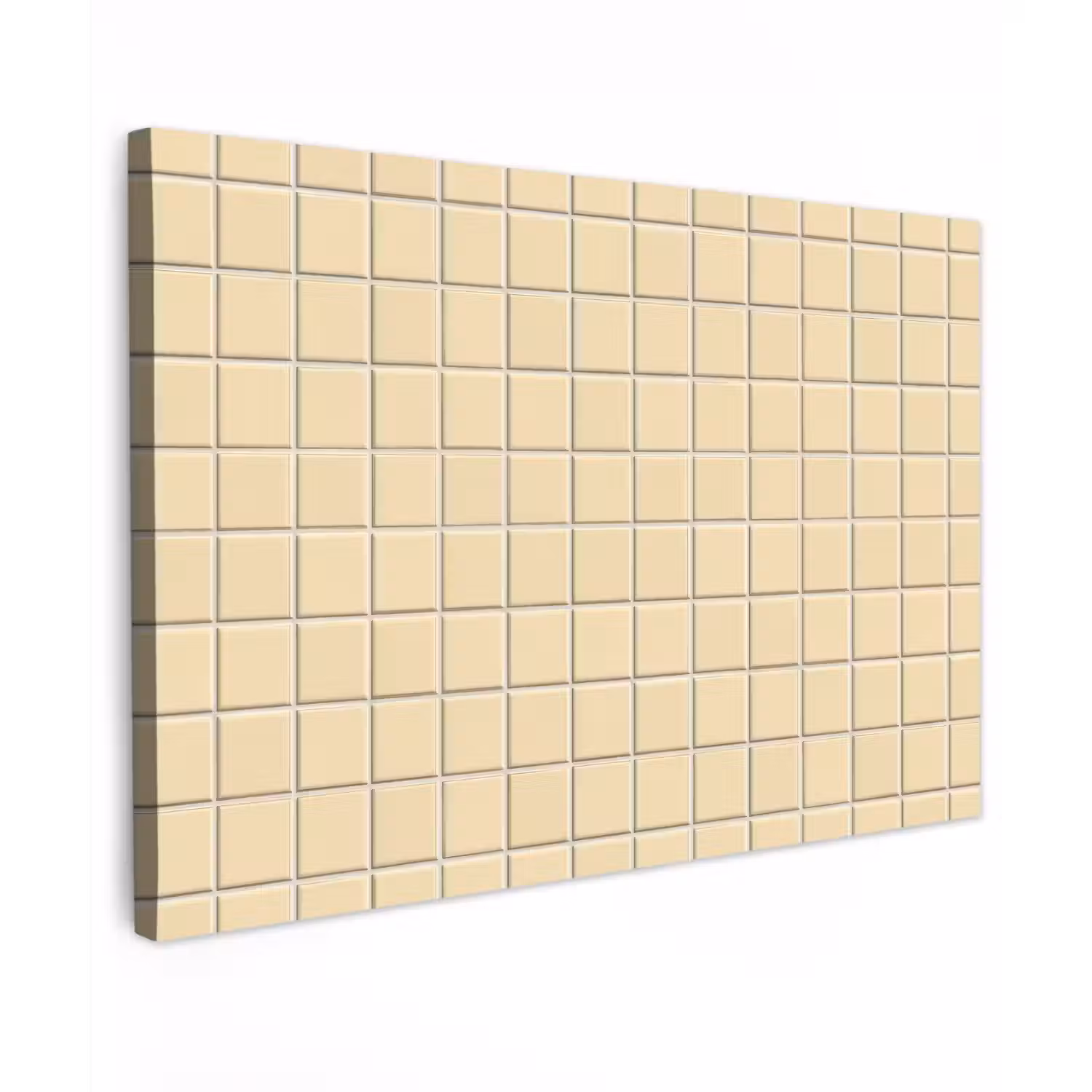 Tegels - Patroon - Crème Tuinposter op houten frame 2 cm dik klein 845 -3d