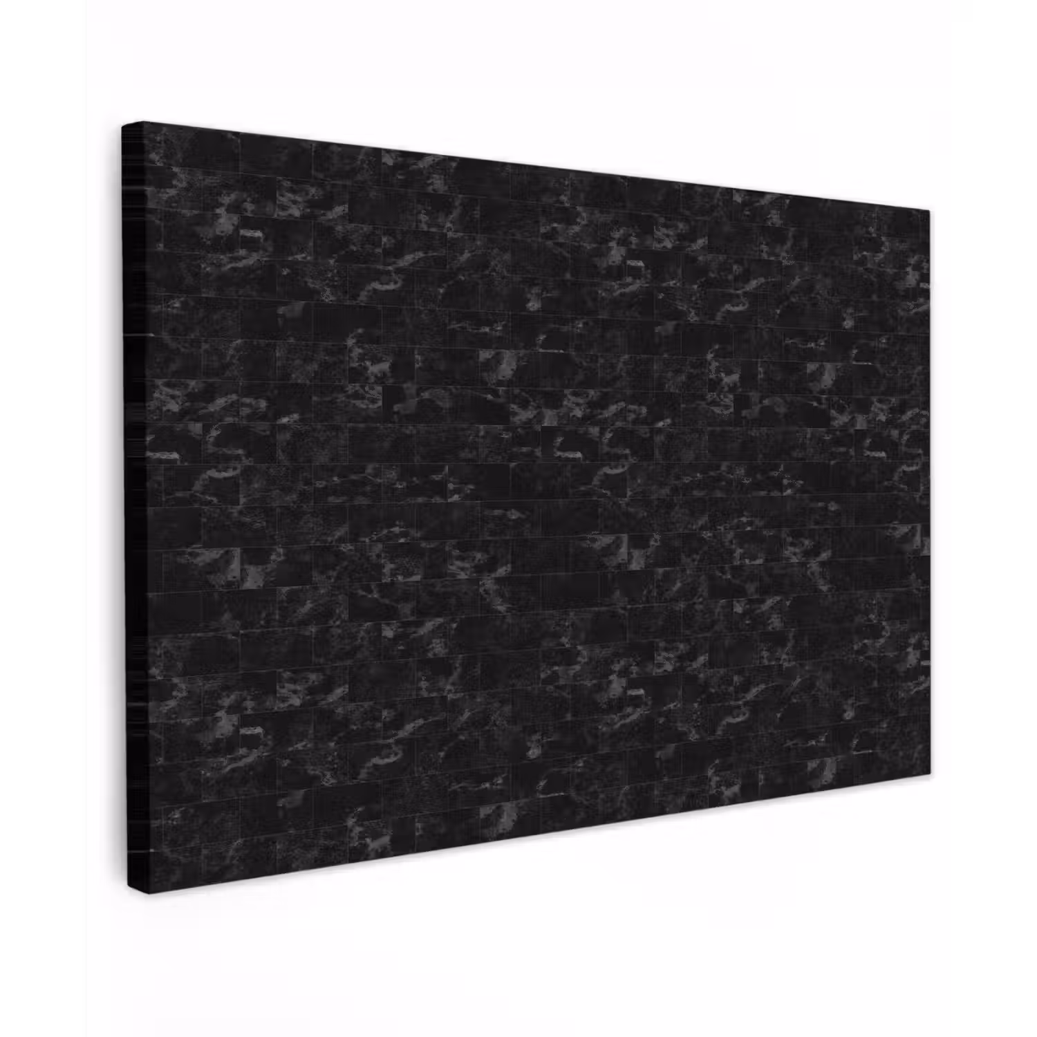 Tegels - Patroon - Marmer - Zwart Tuinposter op houten frame 2 cm dik klein 845 -3d