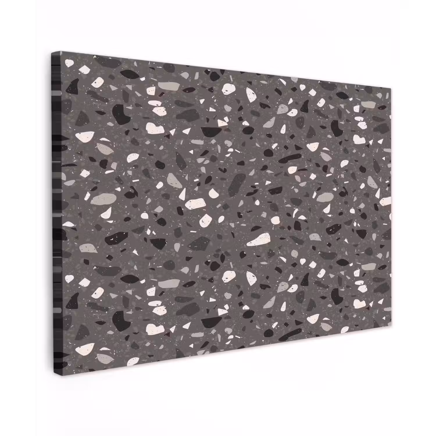 Terrazzo - Patroon - Grijs Tuinposter op houten frame 2 cm dik klein 845 -3d