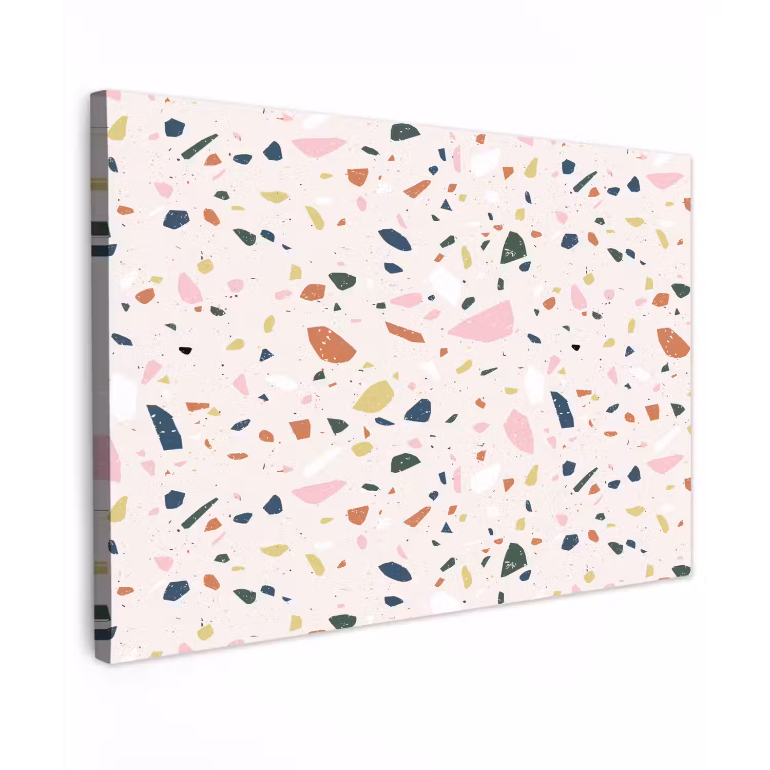 Terrazzo - Patroon - Kleurrijk Tuinposter op houten frame 2 cm dik klein 845 -3d