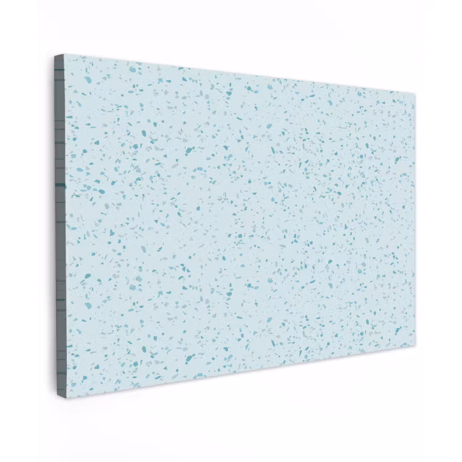 Terrazzo - Patroon - Kleurrijk - Baby Blauw Tuinposter op houten frame 2 cm dik klein 845 -3d