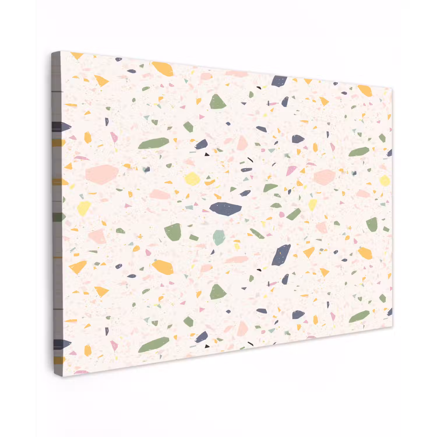 Terrazzo - Patroon - Kleurrijk - Festival Tuinposter op houten frame 2 cm dik klein 845 -3d