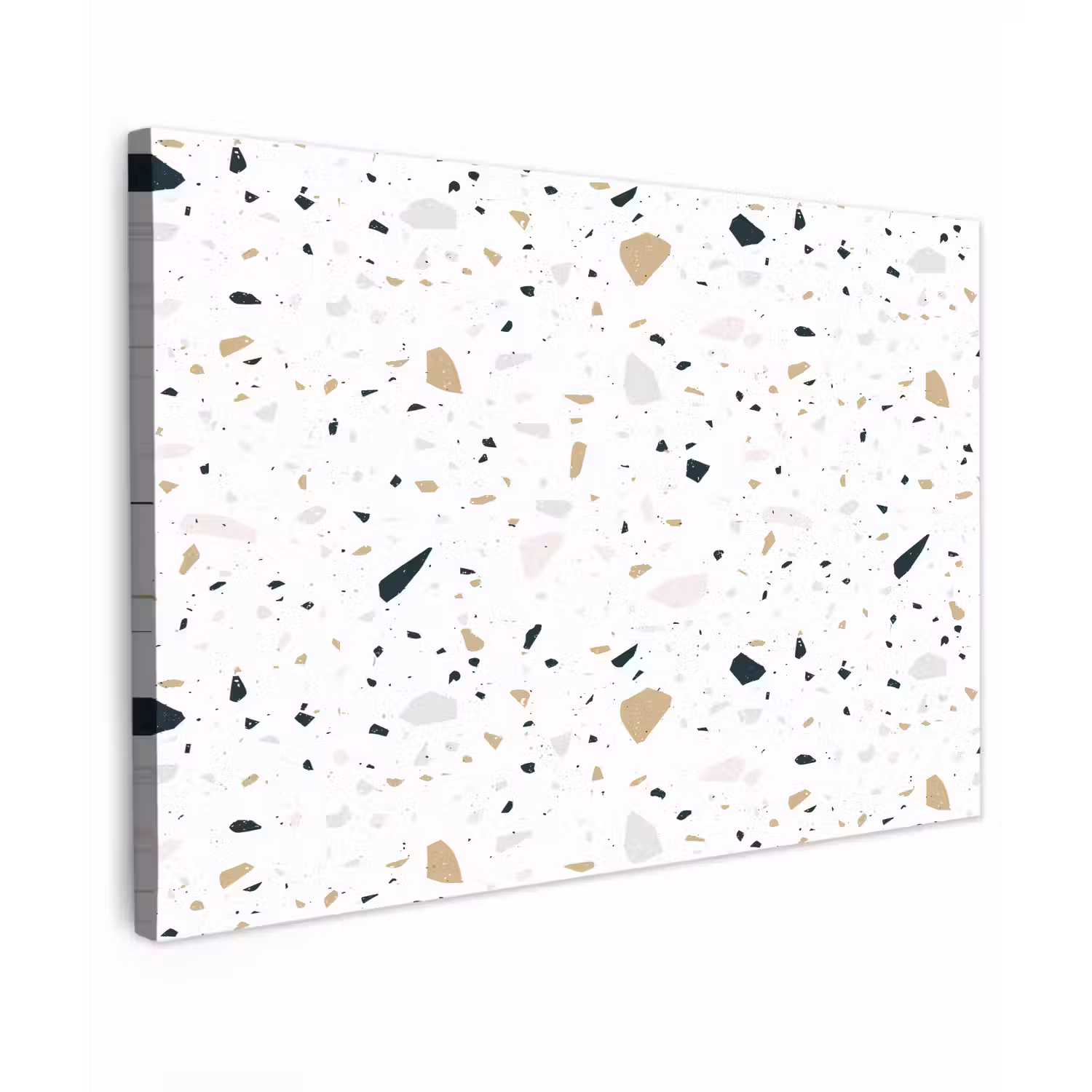 Terrazzo - Patroon - Wit - Neutraal Tuinposter op houten frame 2 cm dik klein 845 -3d