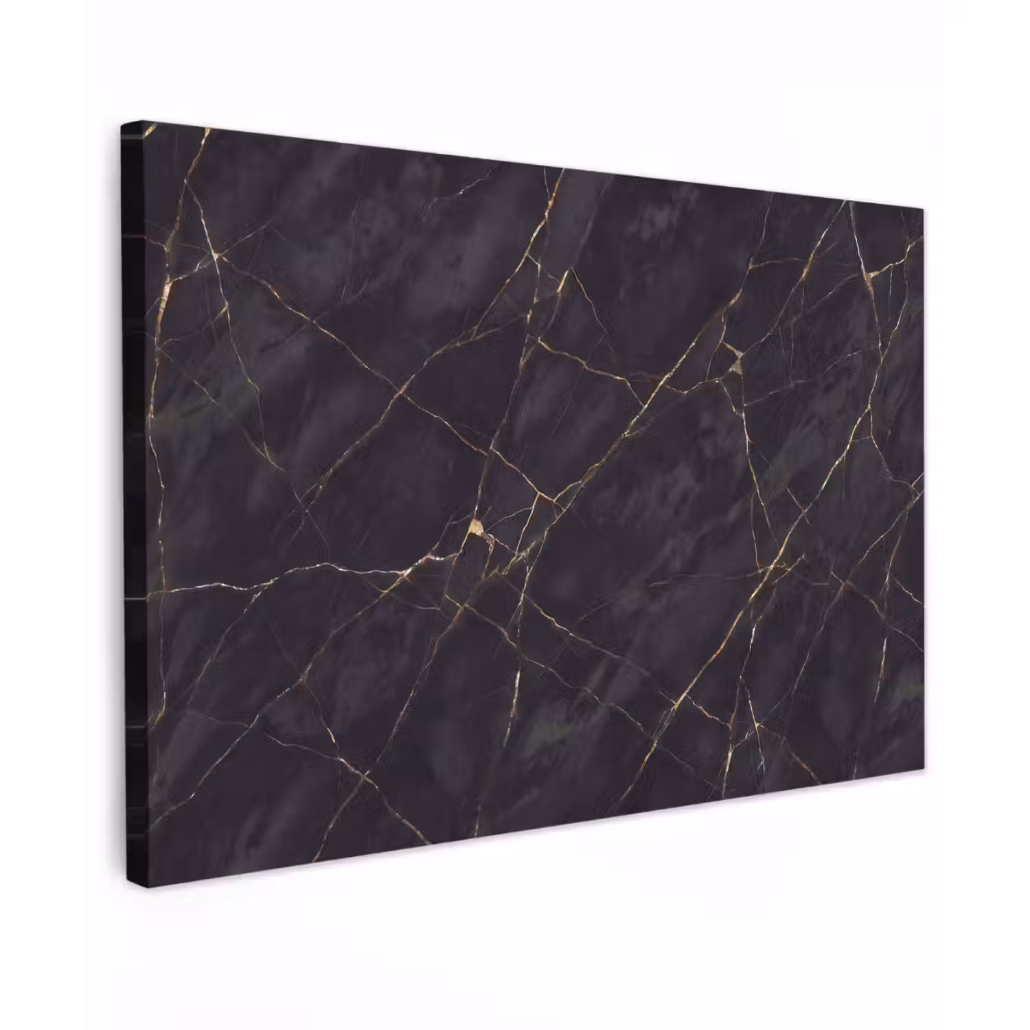 Textuur - Gouden lijnen - Abstract - Modern - Zwart Tuinposter op houten frame 2 cm dik klein -3d