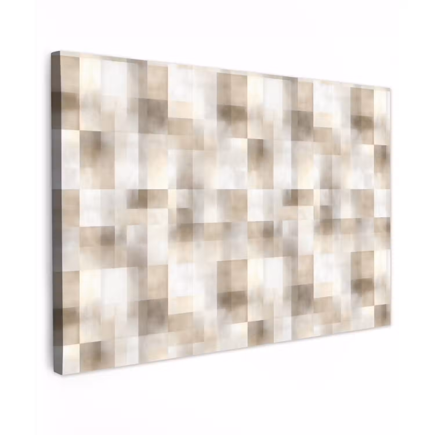 Textuur - Linnen - Beige Tuinposter op houten frame 2 cm dik klein 845 -3d
