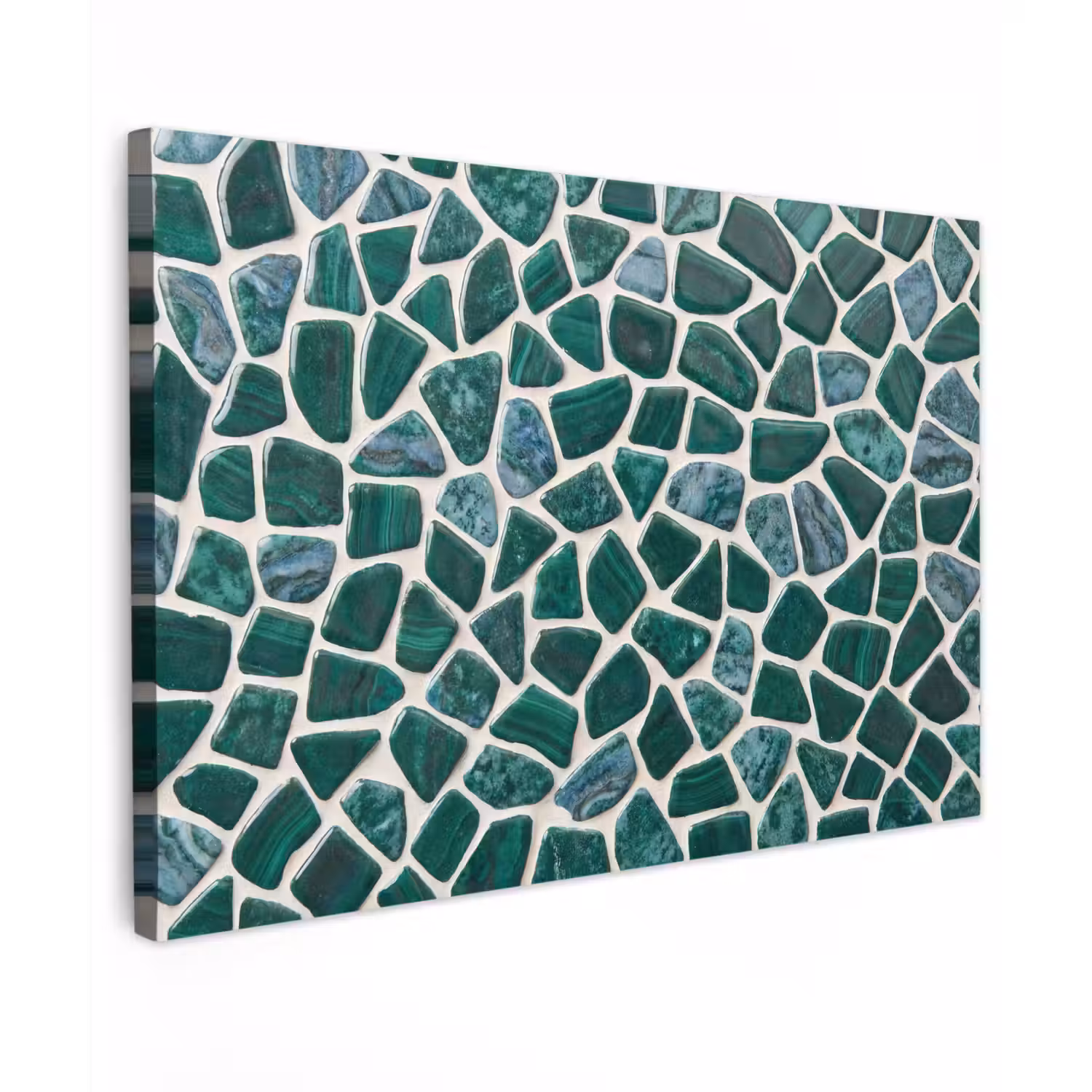 Textuur - Steen - Groen - Abstract - Patroon Tuinposter op houten frame 2 cm dik klein -3d