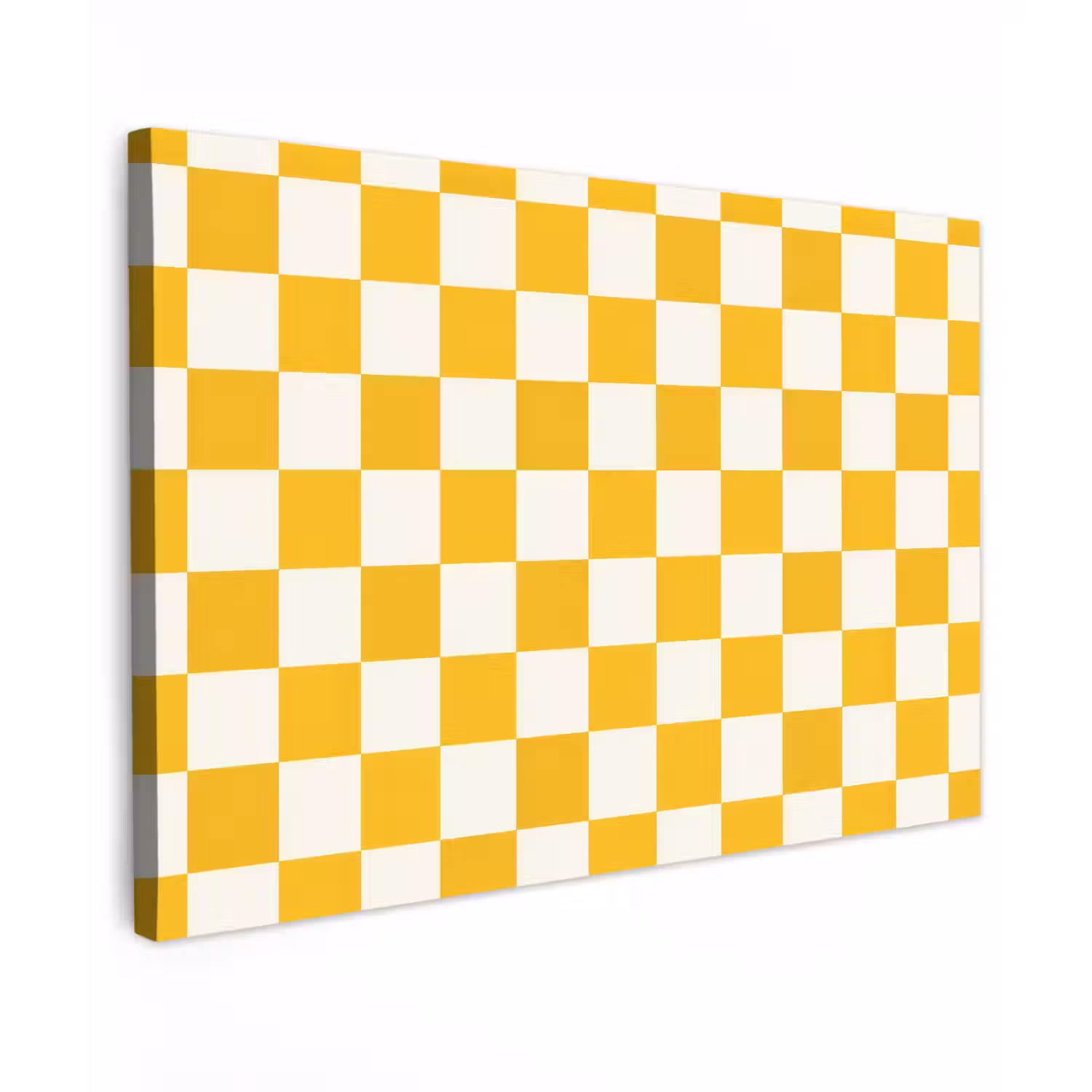 Traditioneel - Patroon - Geel Tuinposter op houten frame 2 cm dik klein 845 -3d