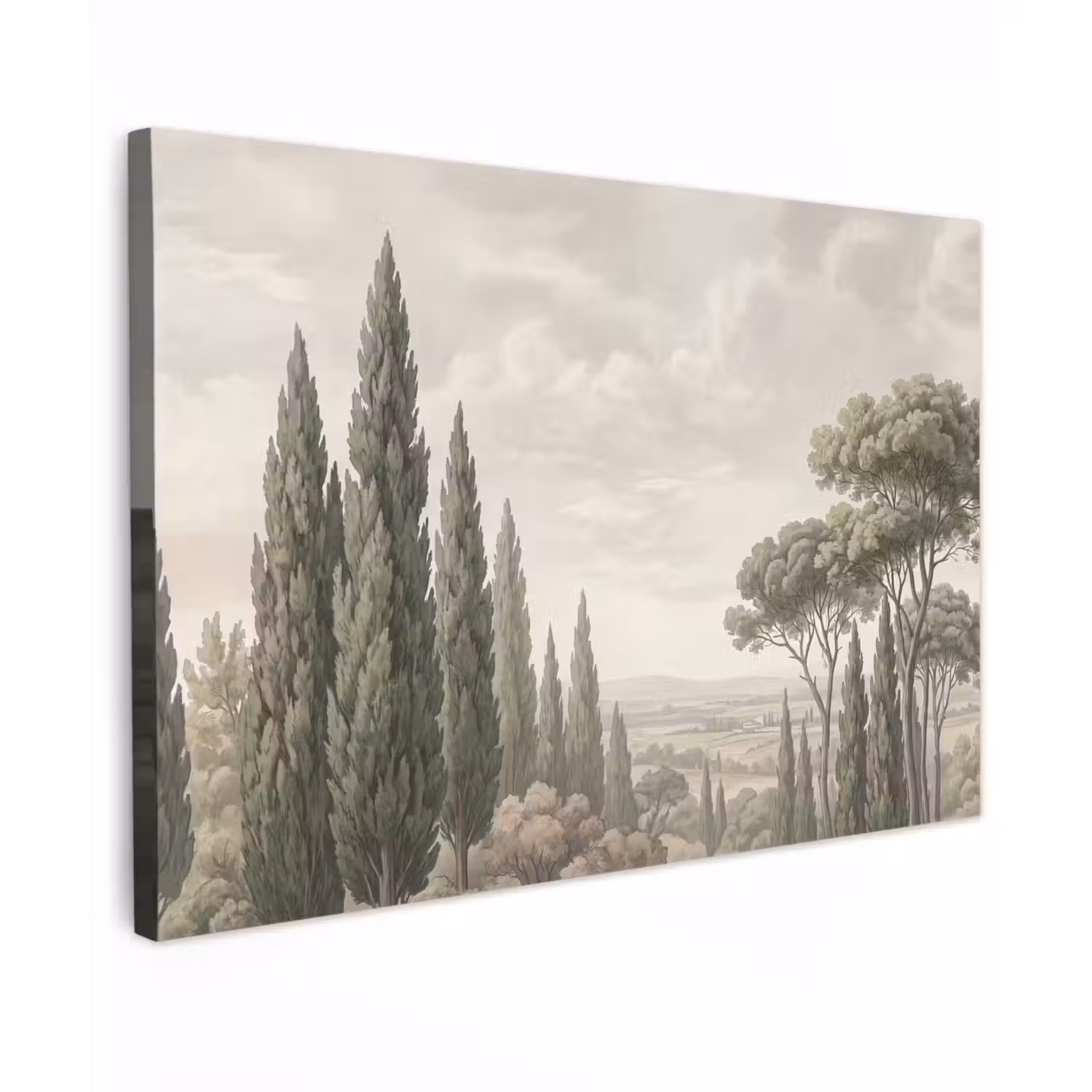 Vallei - Bos - Natuur - Groen Tuinposter op houten frame 2 cm dik klein -3d