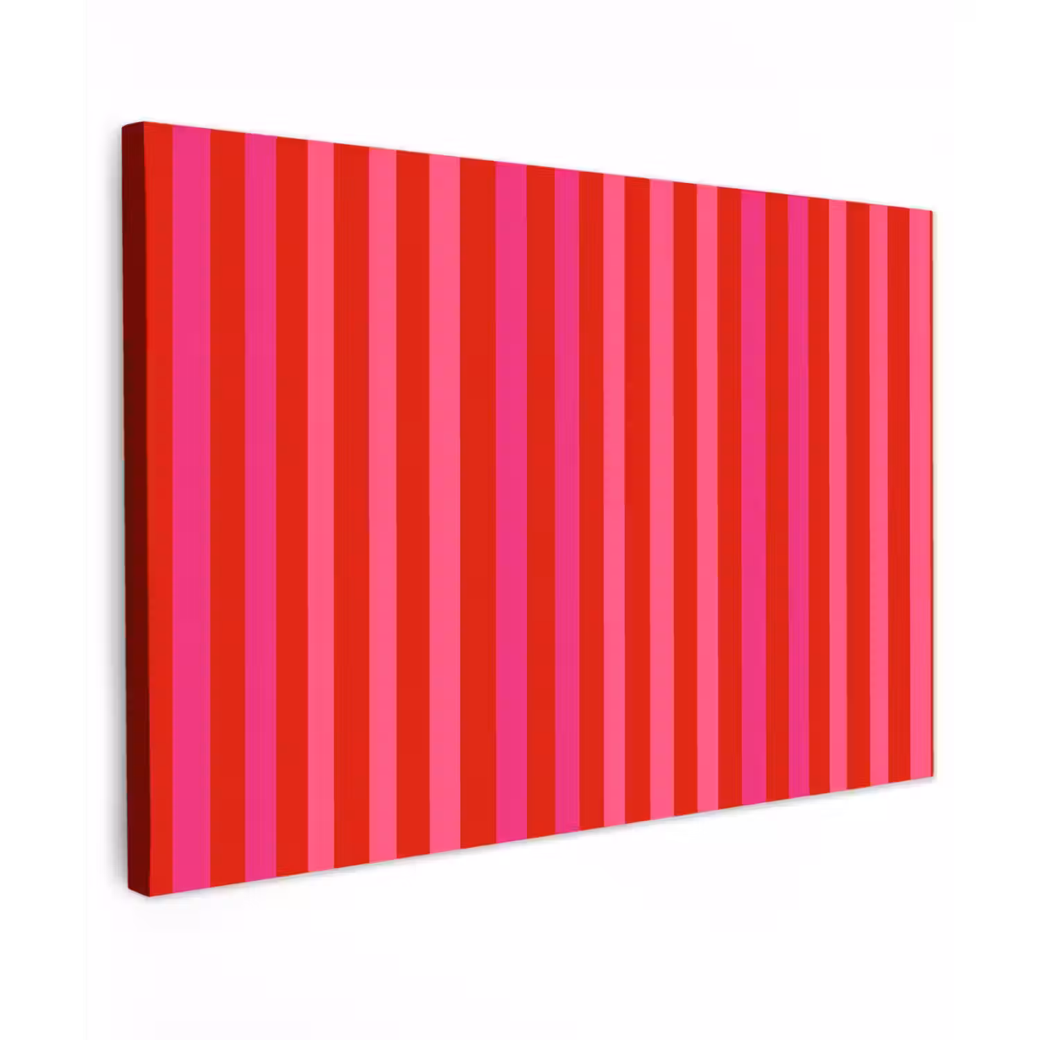 Verticaal - Strepen - Roze Tuinposter op houten frame 2 cm dik klein 845 -3d
