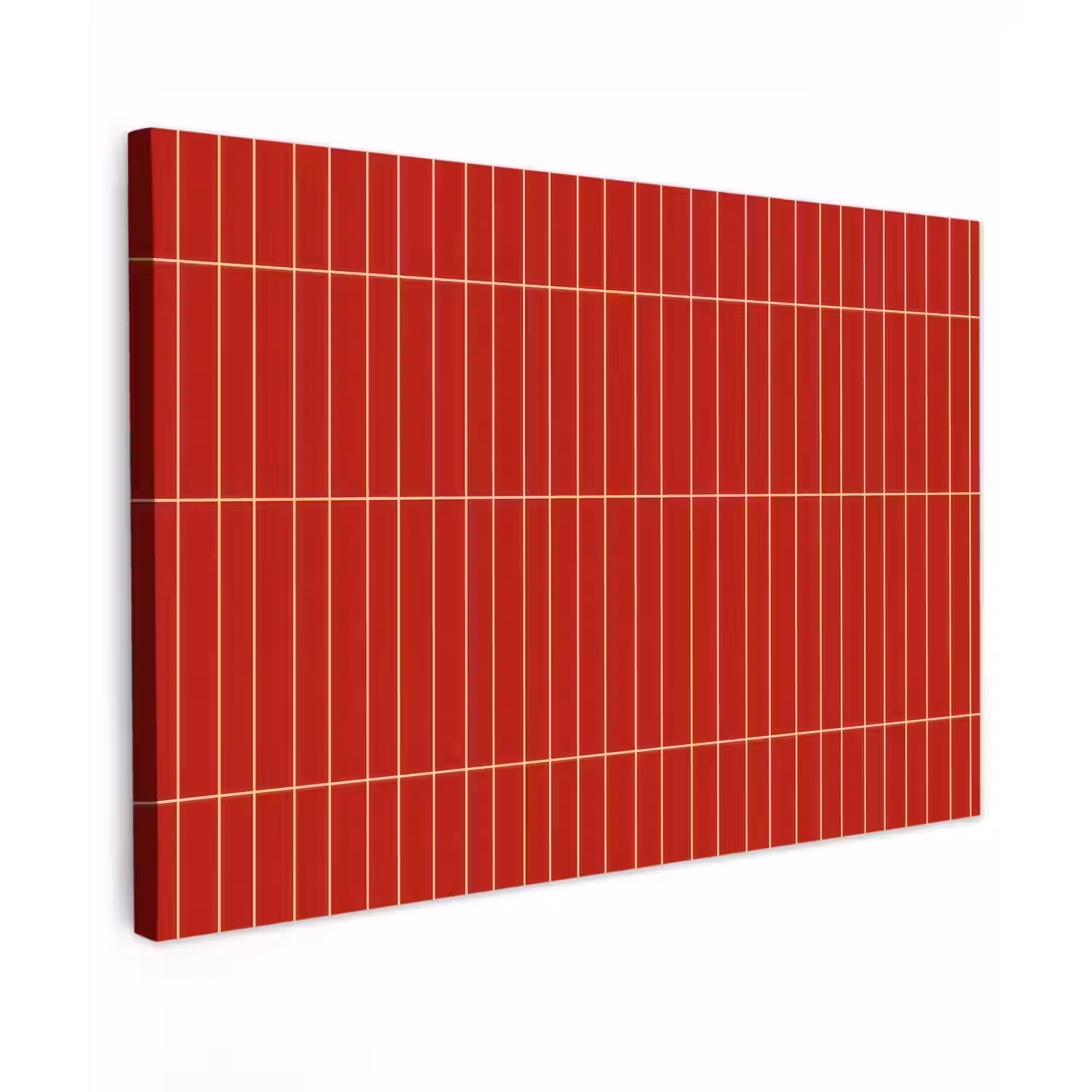 Verticaal - Wandtegel - Helderrood Tuinposter op houten frame 2 cm dik klein 845 -3d