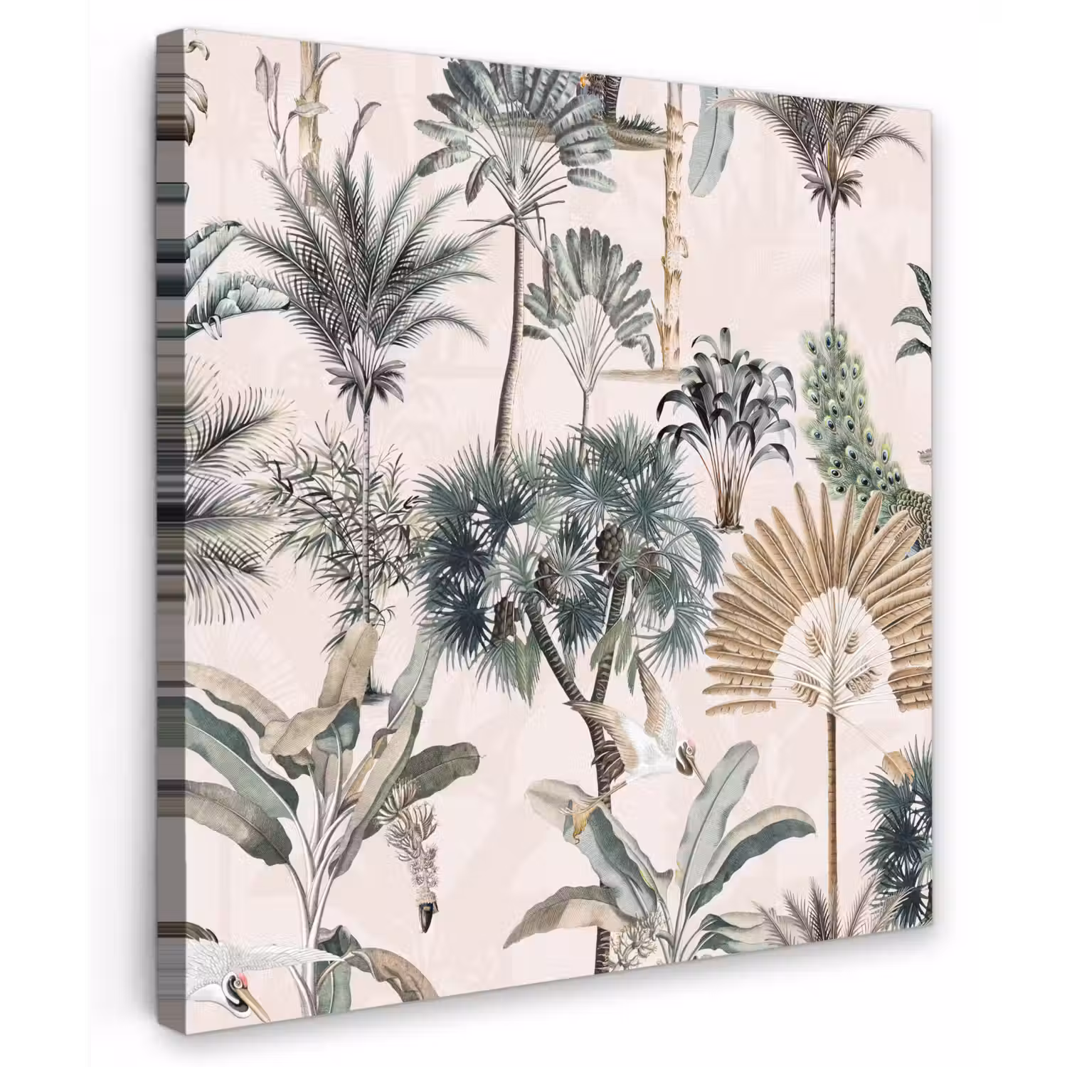 Inductie afdekplaat - Vintage - Jungle - Dieren - Natuur - Inductie beschermer Tuinposter op houten frame 2 cm dik middel -3d
