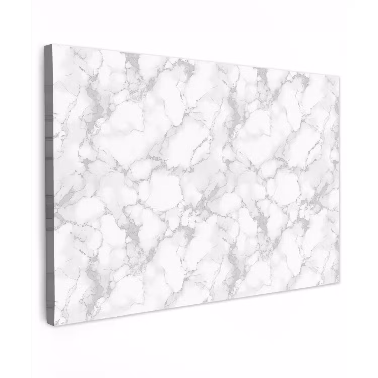 Wit - Marmer - Grijs Tuinposter op houten frame 2 cm dik klein 845 -3d