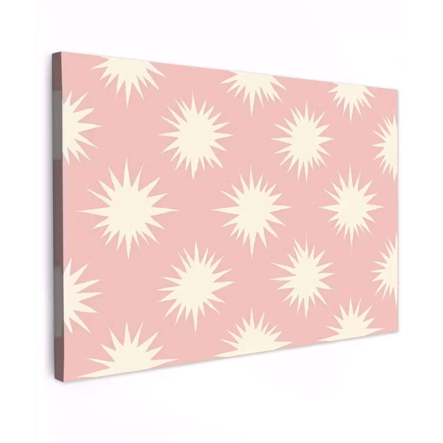 Zonnen - Patroon - Roze Tuinposter op houten frame 2 cm dik klein 845 -3d
