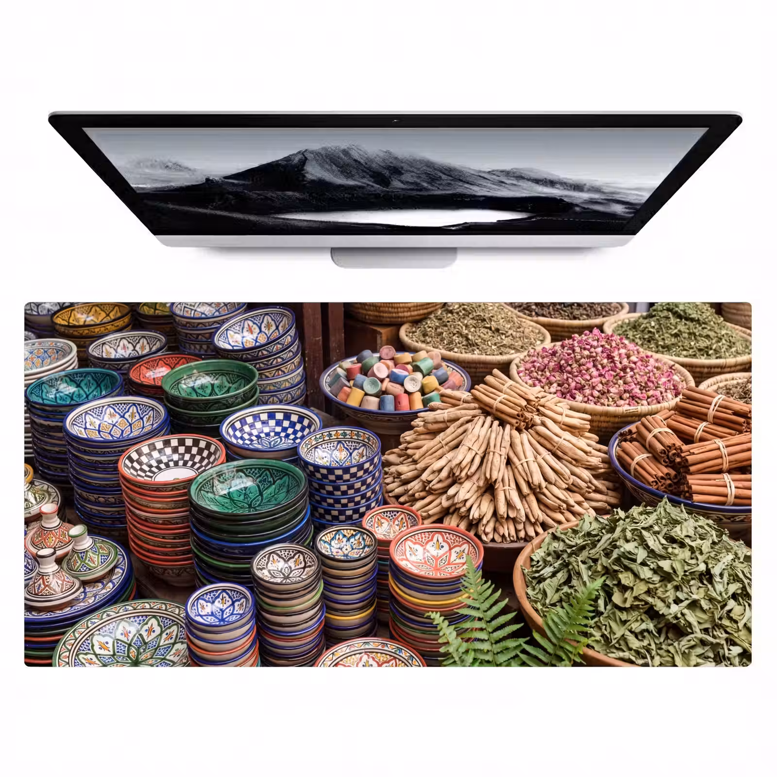 Bureau onderlegger - Aardewerk - Oosters - Kleurrijk - Aardewerk - Oosters - Kleurrijk Muismat XXL klein