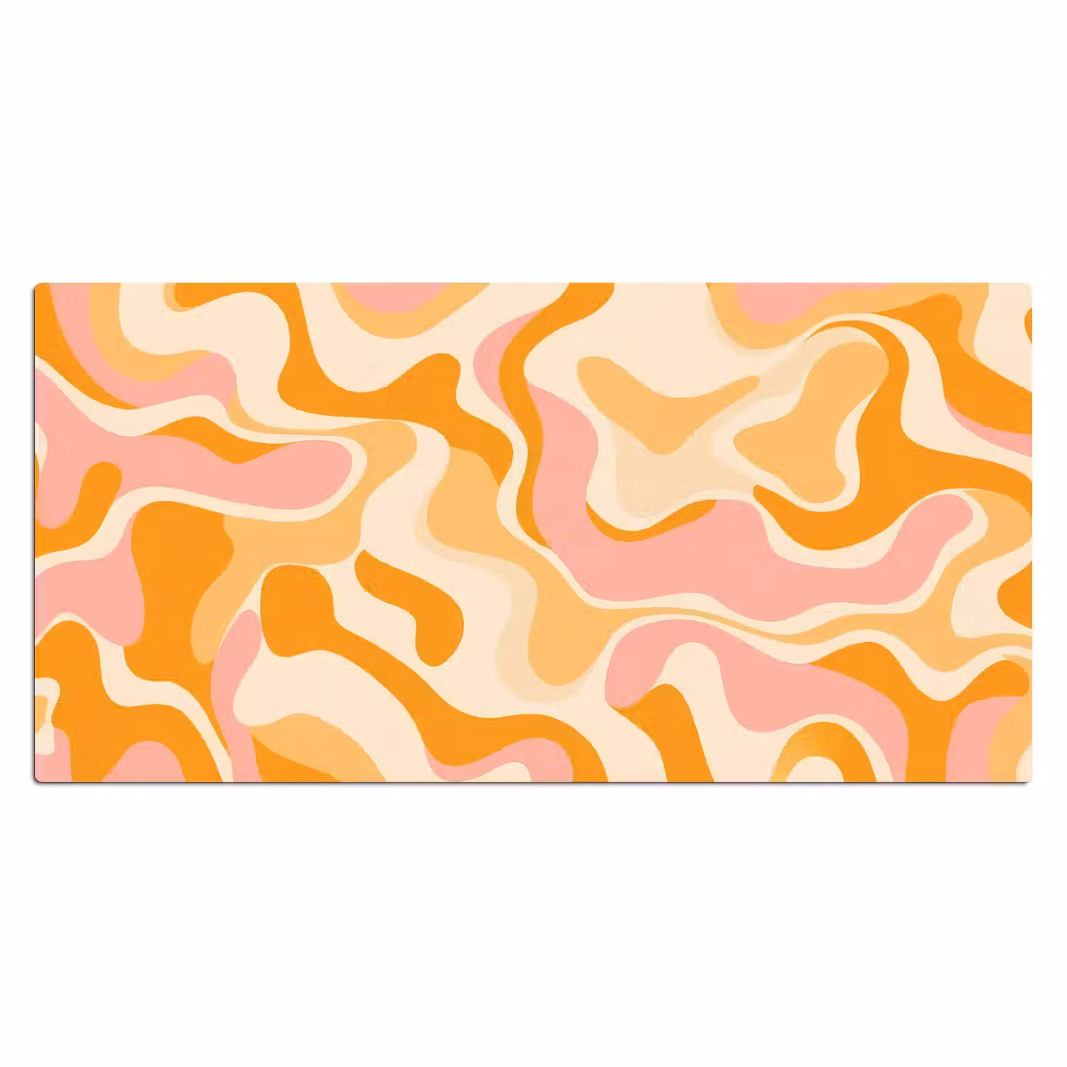 Abstract - Golvend - Oranje Muismat XXL klein -3d_leeg