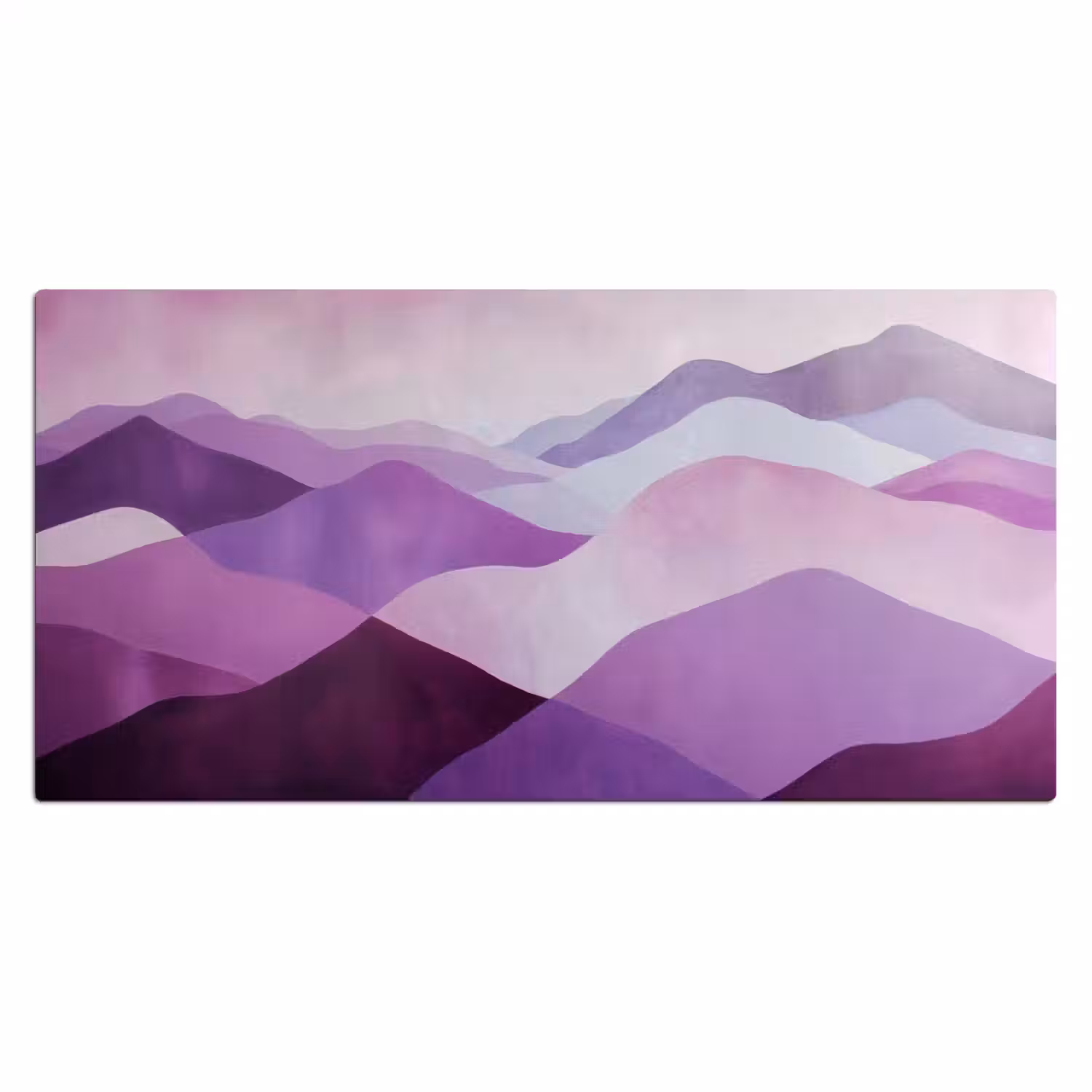 Abstract - Heuvels - Landschap - Paars Muismat XXL klein -3d_leeg