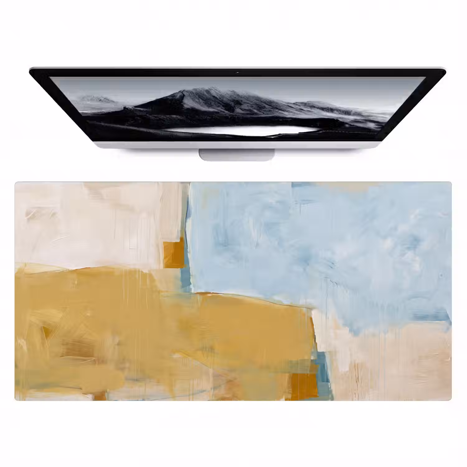 Abstract - Kleuren - Kunst - Modern - Blauw Muismat XXL klein -zzz3d