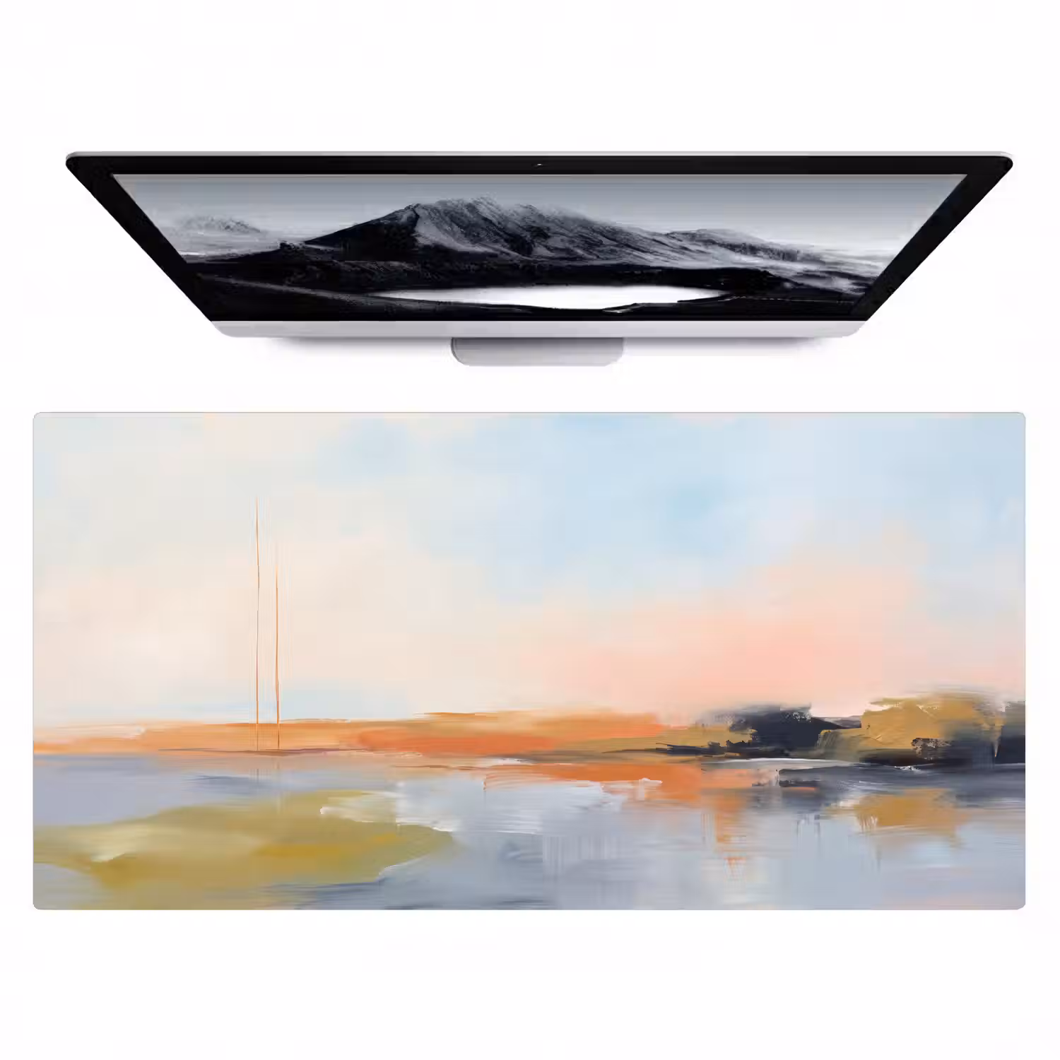 Abstract - Landschap - Horizon - Modern - Kleurrijk Muismat XXL klein -zzz3d
