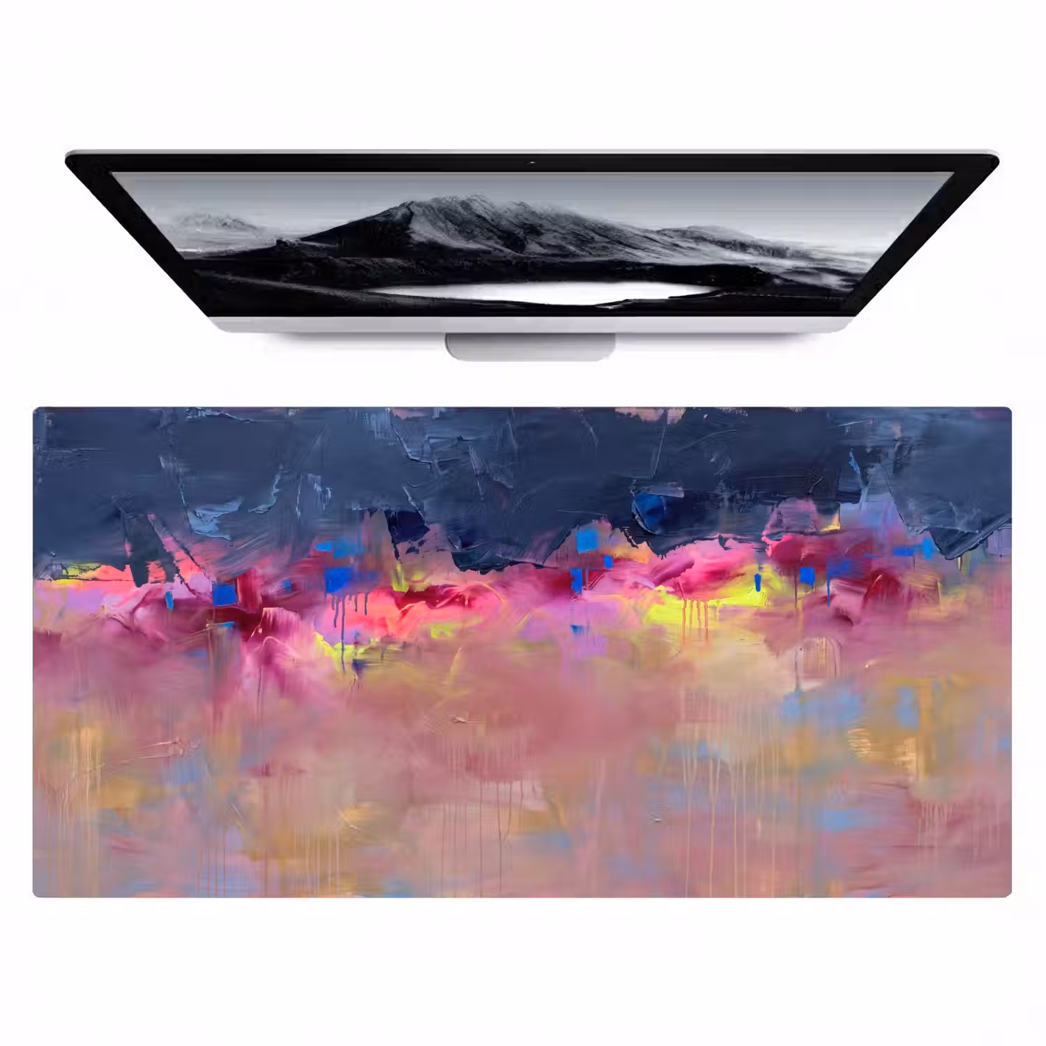 Abstract - Textuur - Kleuren - Modern - Roze Muismat XXL klein -zzz3d