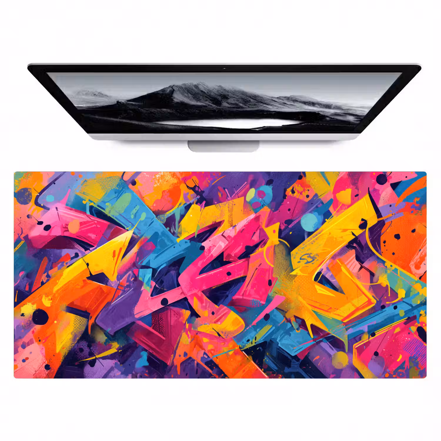 Abstract - Vormen - Kleurrijk Muismat XXL klein -zzz3d