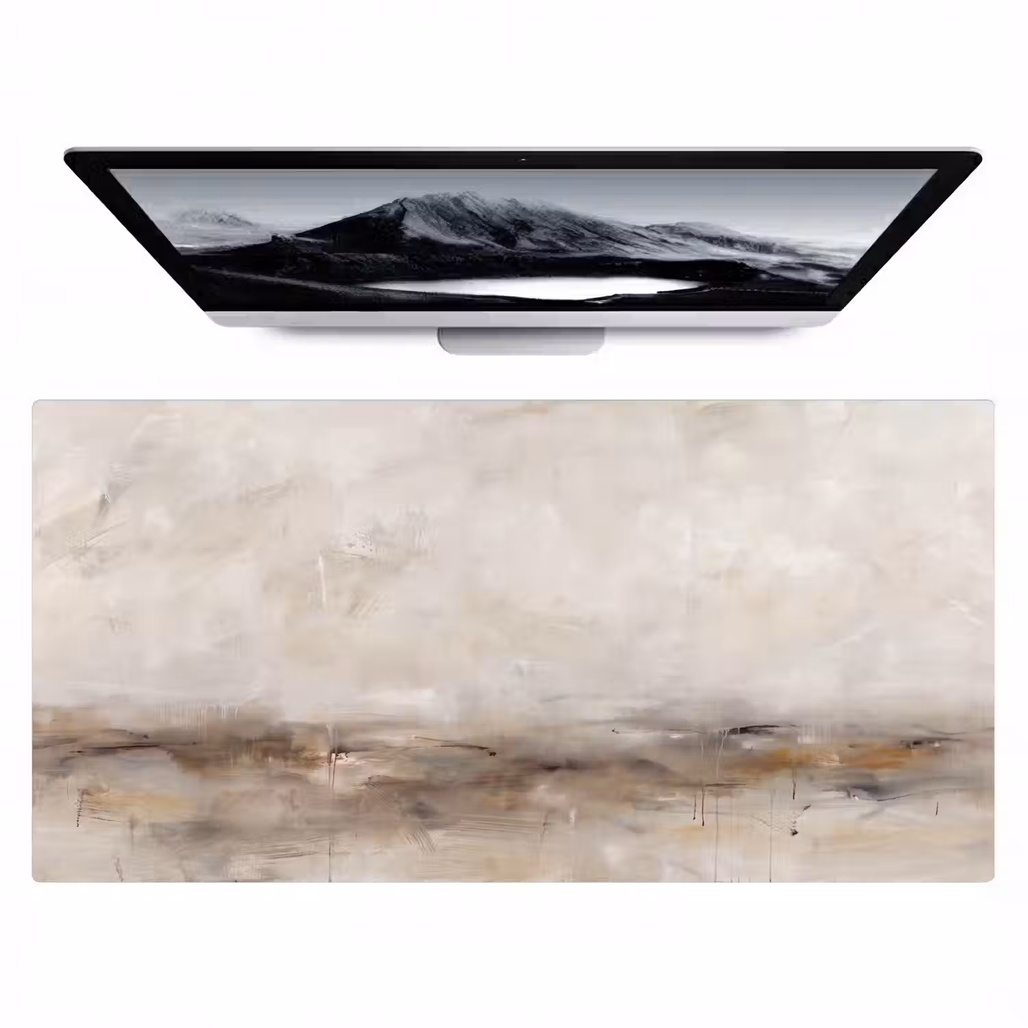 Abstrakt - Landschap - Modern - Beige - Kunst Muismat XXL klein -zzz3d