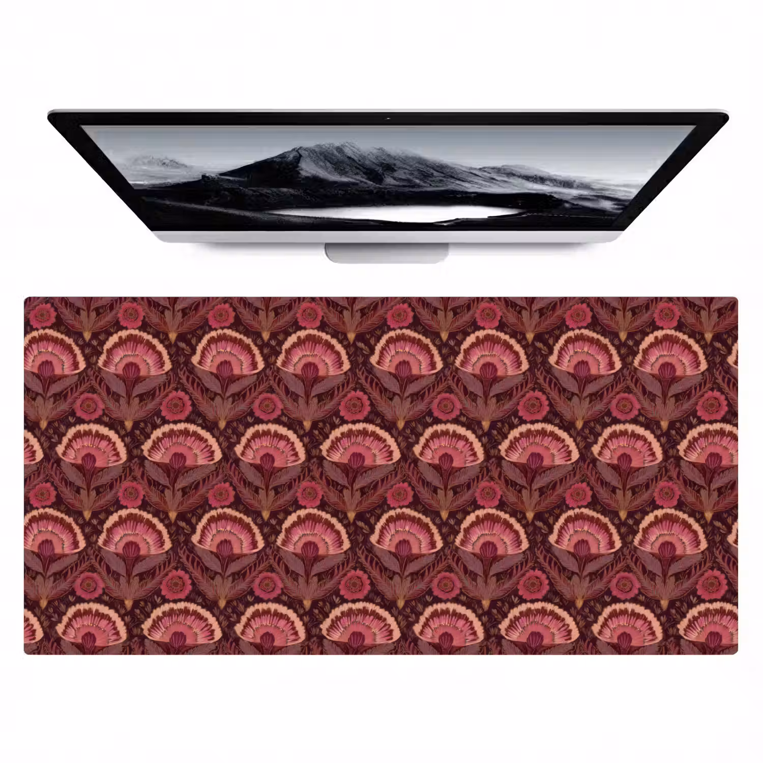 Antiek - Bloemen - Kleurrijk Muismat XXL klein 681 -zzz3d