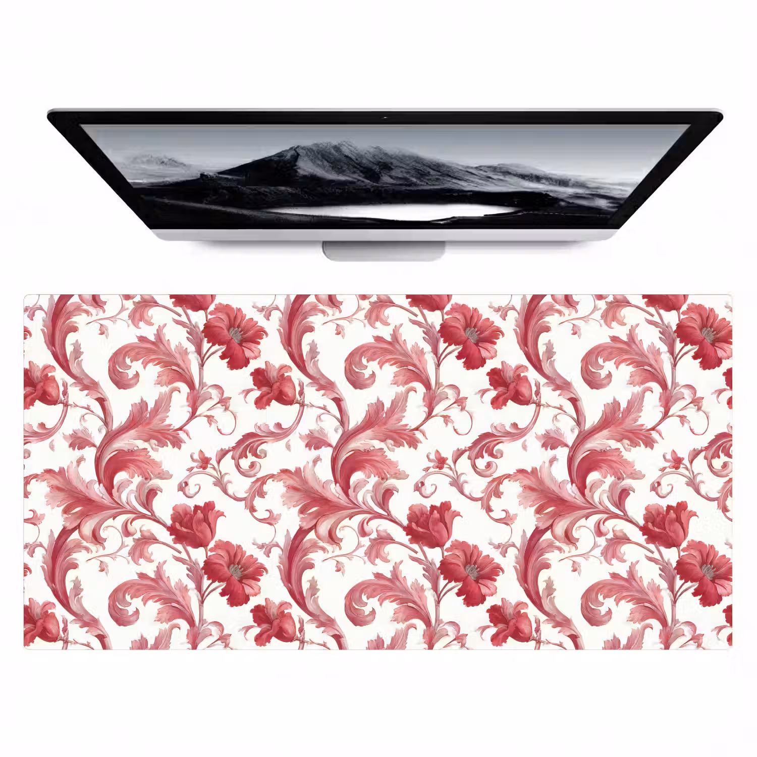 Barok - Patroon - Rood Muismat XXL klein 681 -zzz3d