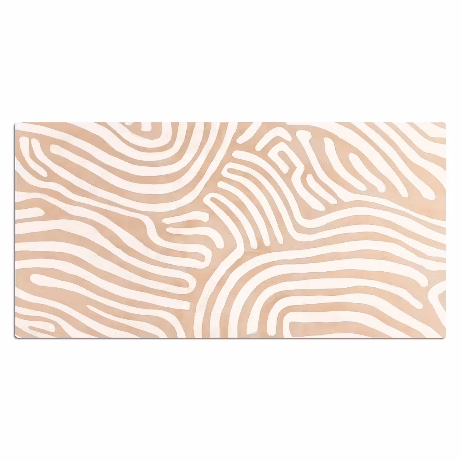 Beige - Aardspatroon Muismat XXL klein -3d_leeg