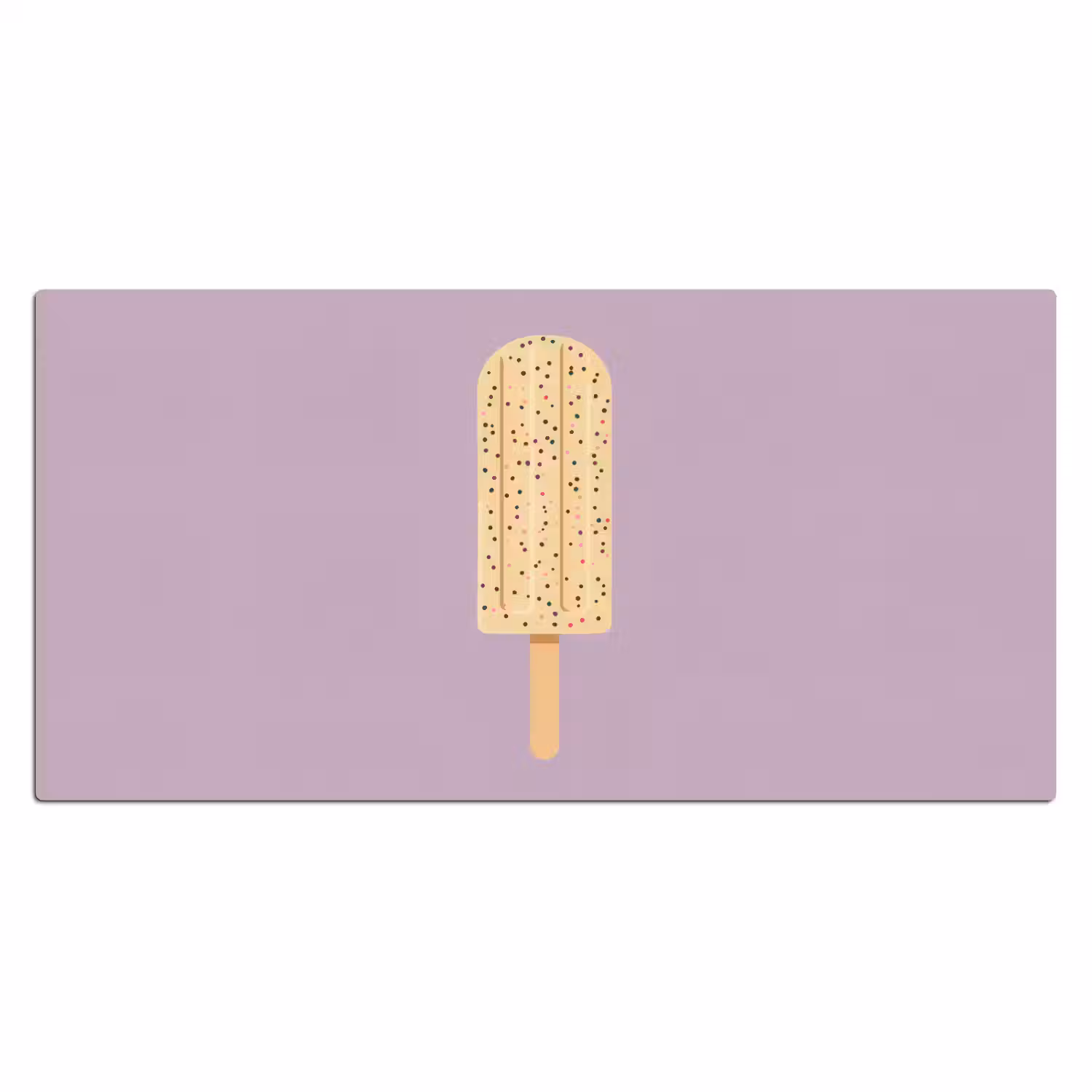 Beige - Ijsje - Spikkels Muismat XXL klein -3d_leeg