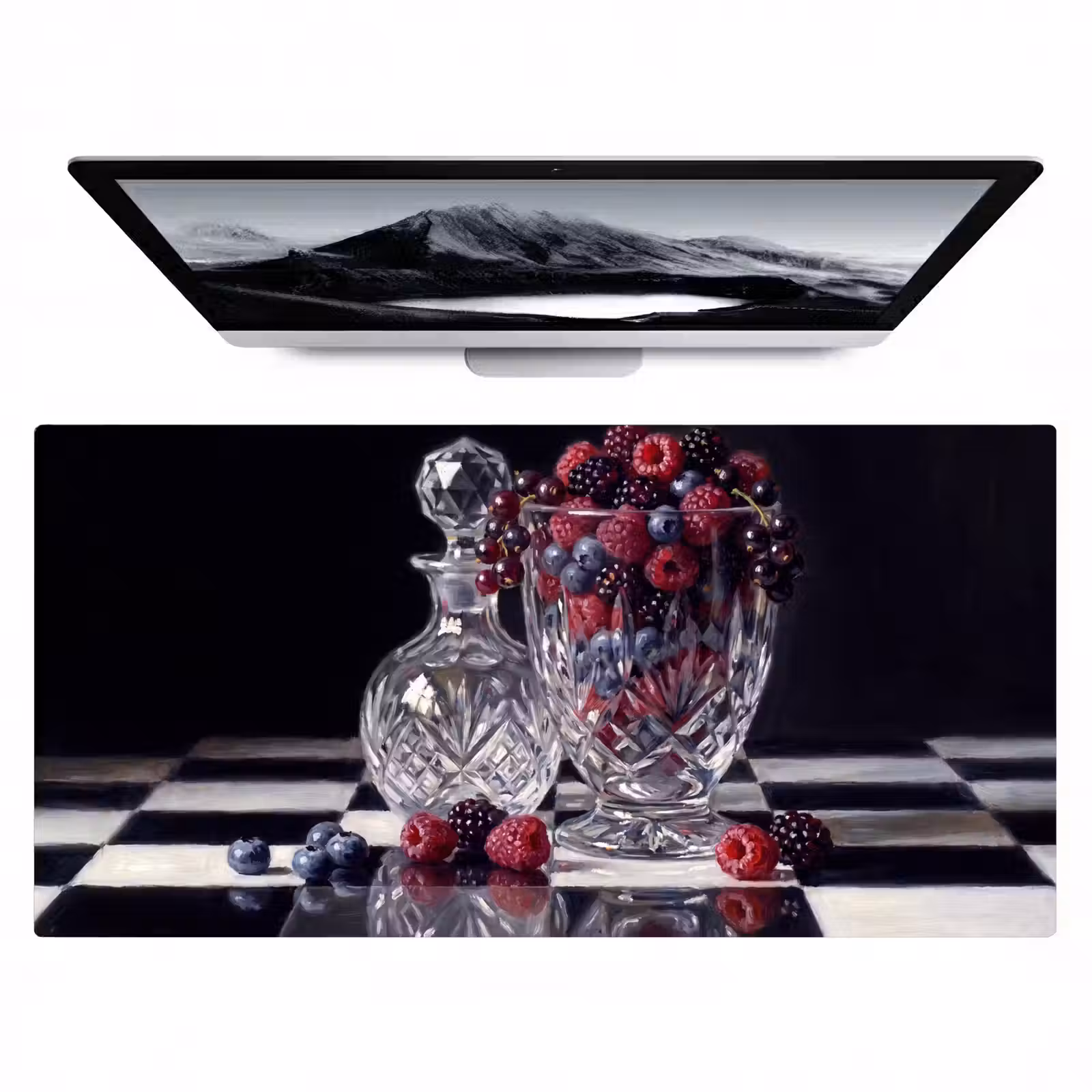 Bureau onderlegger - Bessen - Kristal - Stilleven - Bessen - Kristal - Stilleven Muismat XXL klein