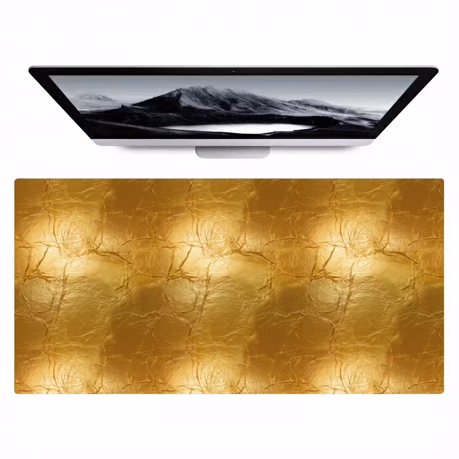 Bladgoud - Vintage - Textuur - Warm Goud Muismat XXL klein 681 -zzz3d