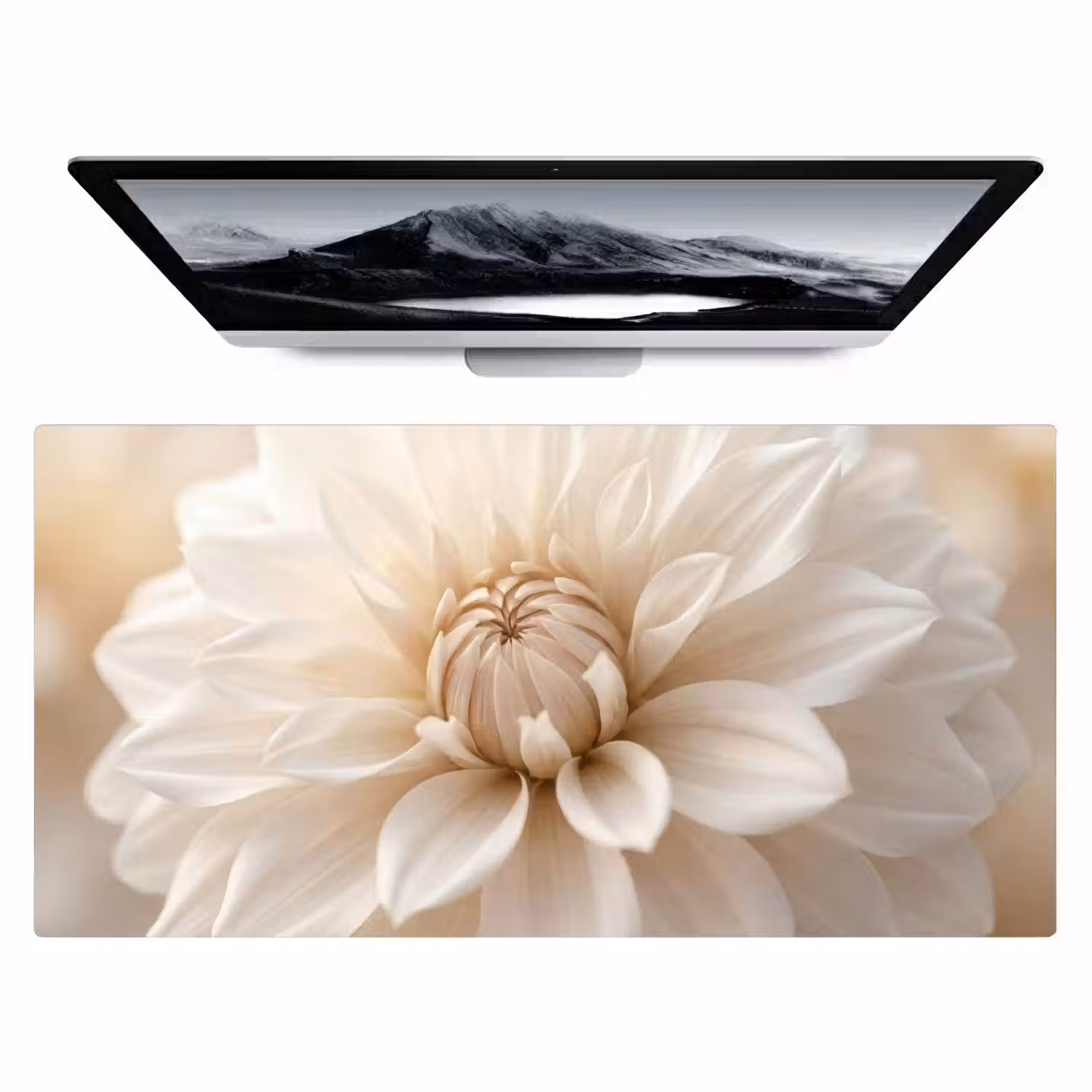 Bloem - Dahlia - Wit Muismat XXL klein -zzz3d
