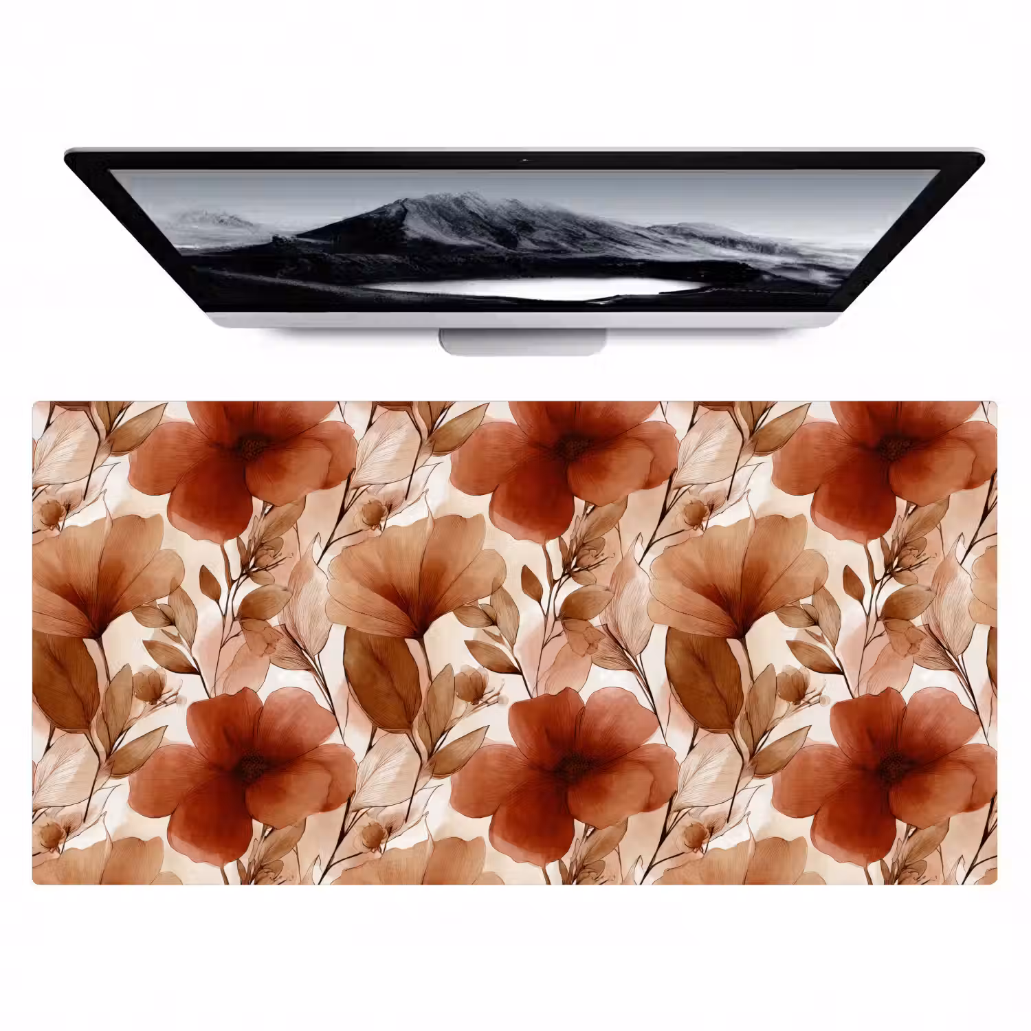 Bloemen - Aquarel - Botanisch - Terracotta Muismat XXL klein 681 -zzz3d