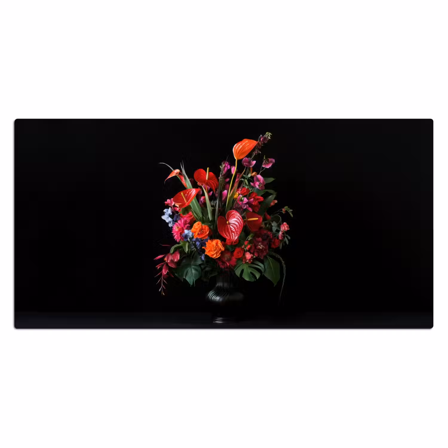 Bloemen - Boeket - Sierlijk Muismat XXL klein -3d_leeg