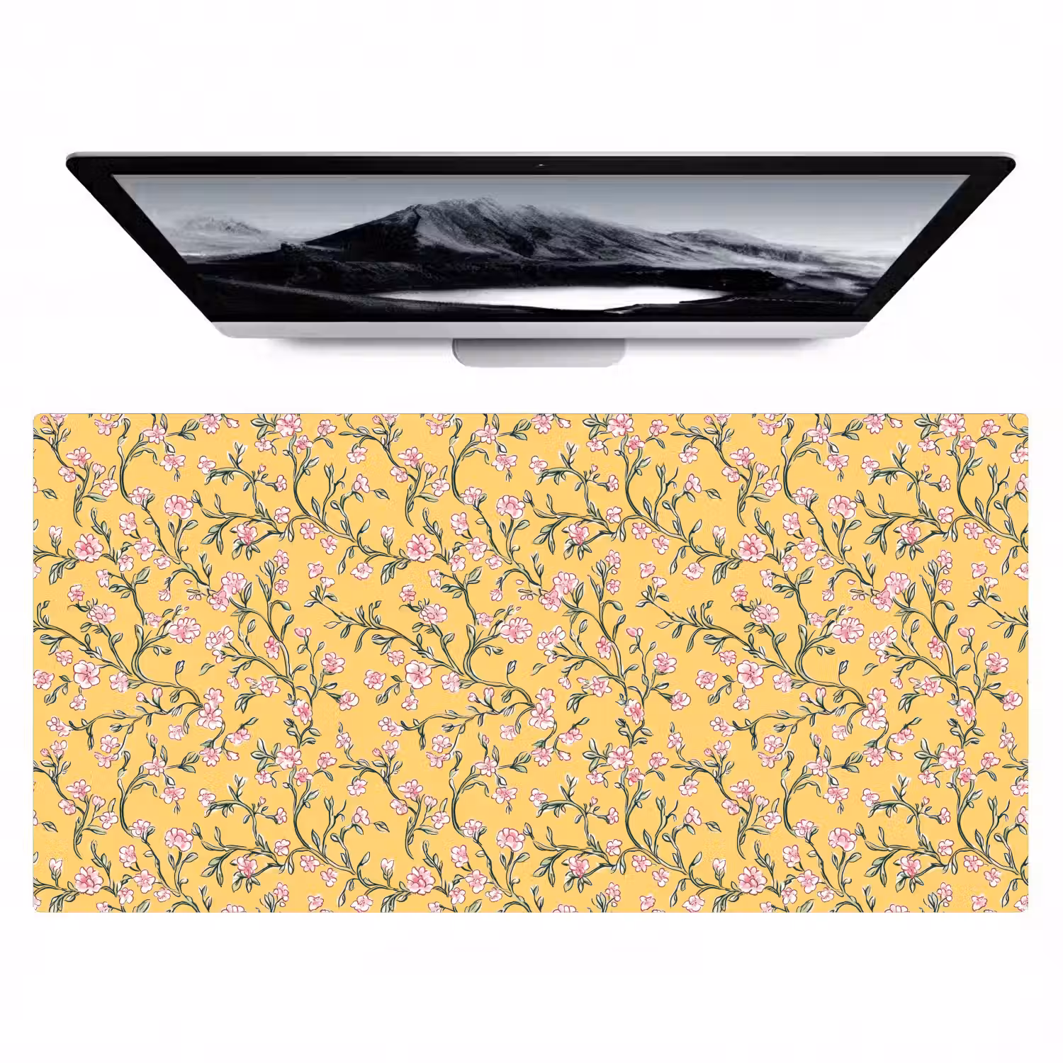 Bloemen - Motief - Geel Muismat XXL klein 681 -zzz3d