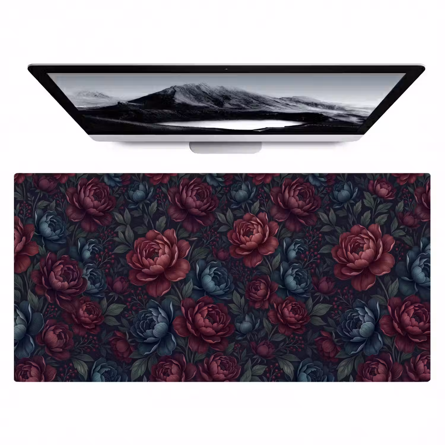 Bloemen - Patroon - Natuur - Klassiek - Donker Muismat XXL klein -zzz3d
