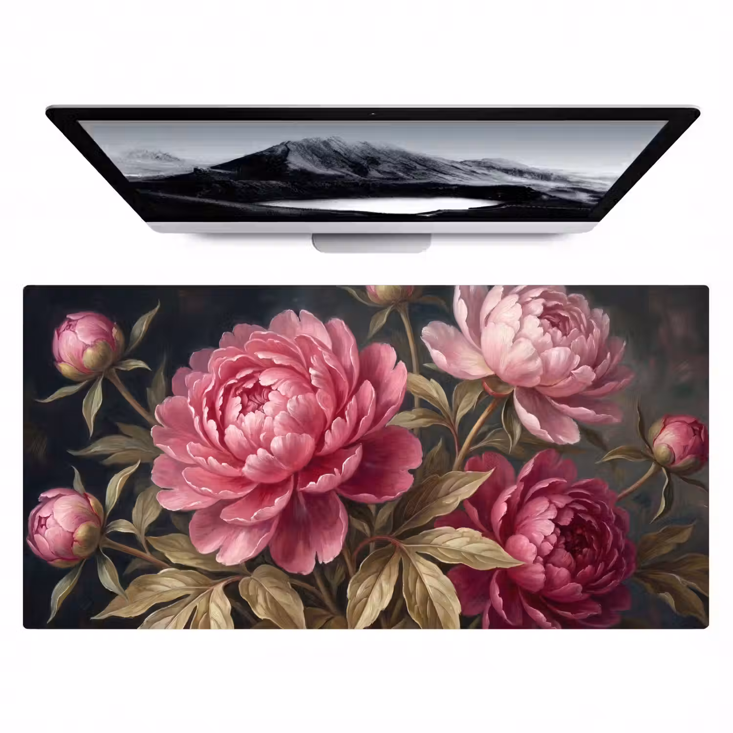 Bloemen - Roze - Klassiek - Natuur Muismat XXL klein -zzz3d