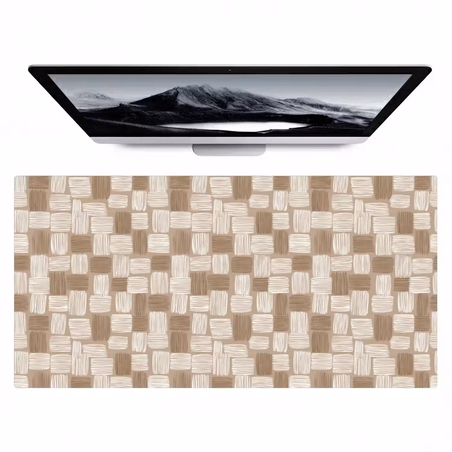 Blok - Patroon - Bruin Muismat XXL klein 681 -zzz3d