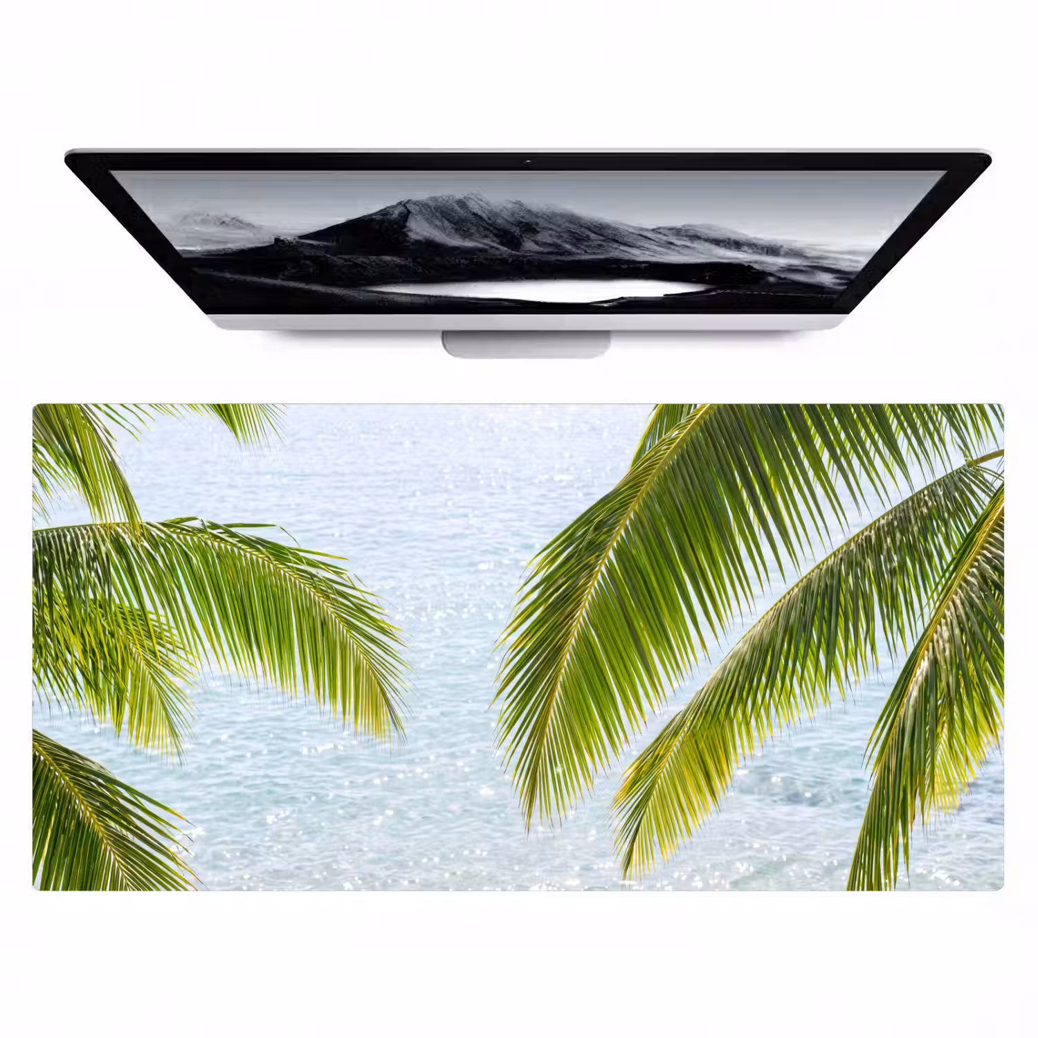 Boom - Bladeren - Water - Tropisch - Groen Muismat XXL klein -zzz3d