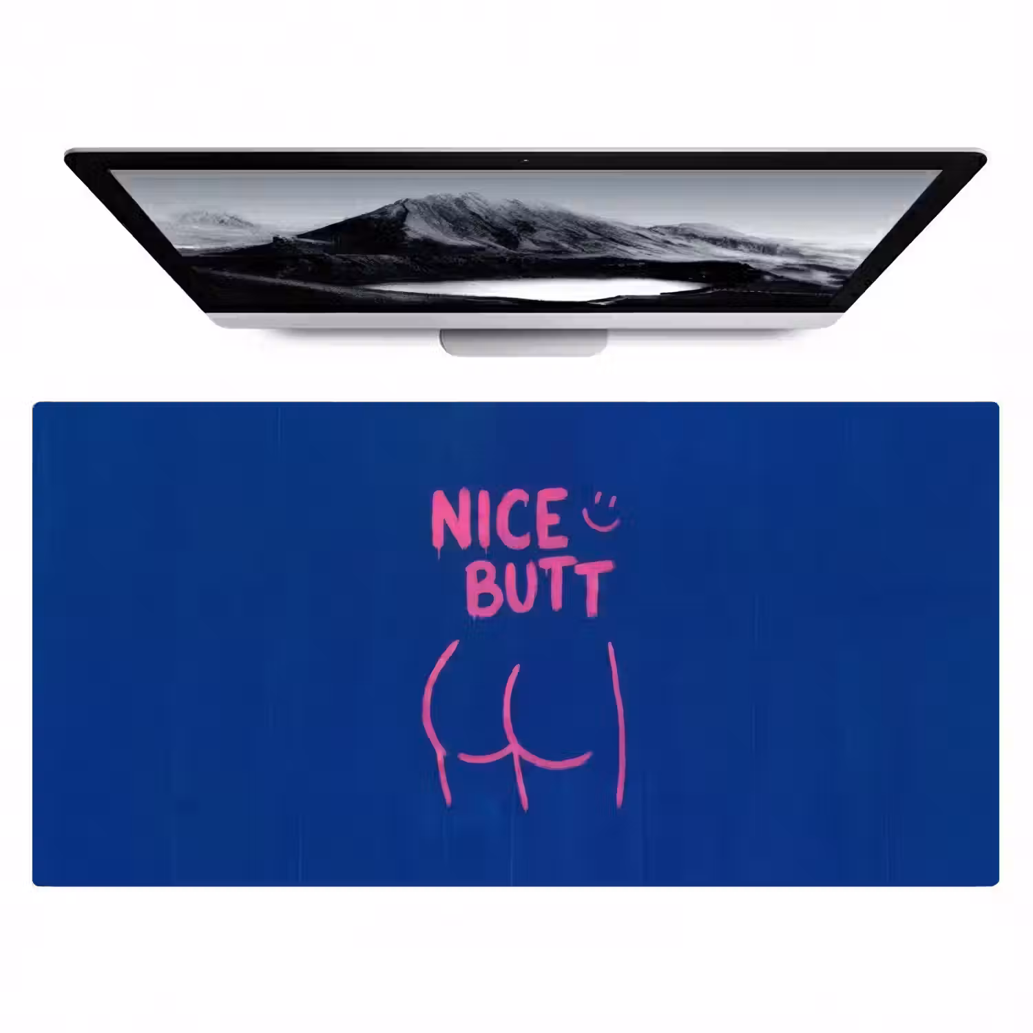 Brutaal - Grappig - Blauw Muismat XXL klein -zzz3d